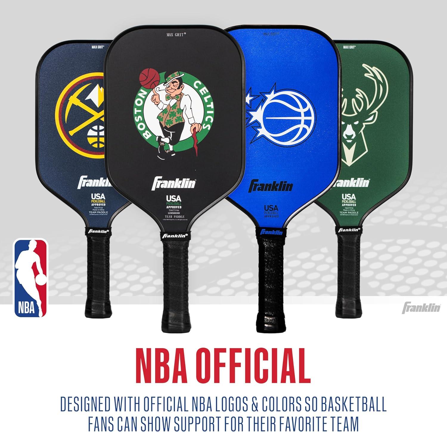 imageFranklin Sports NBA Team Pickleball Paddles Official NBA Basketball Team Logo Pickleball Paddles Signature Series 13MM Pickleball Paddle with MaxGrit USA Pickleball USAPA ApprovedOrlando Magic 2