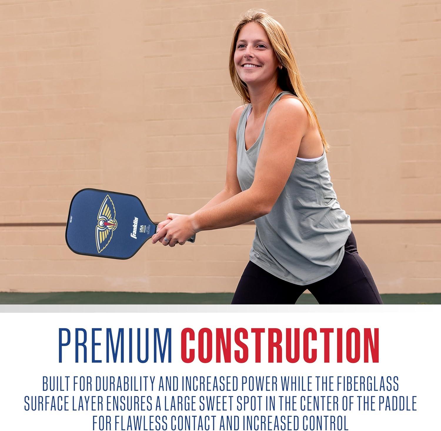imageFranklin Sports NBA Team Pickleball Paddles Official NBA Basketball Team Logo Pickleball Paddles Signature Series 13MM Pickleball Paddle with MaxGrit USA Pickleball USAPA ApprovedNew Orleans Pelicans