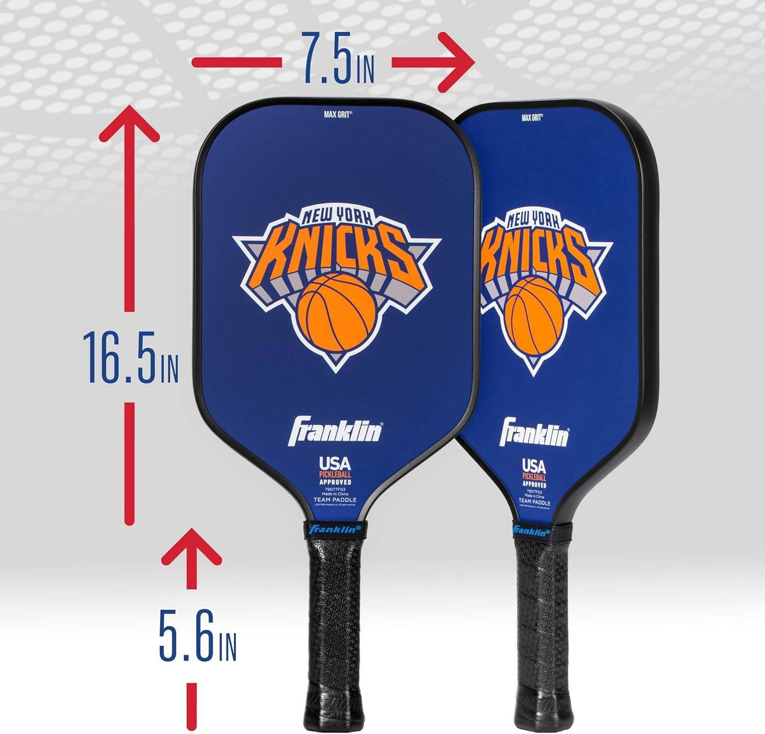 imageFranklin Sports NBA Team Pickleball Paddles Official NBA Basketball Team Logo Pickleball Paddles Signature Series 13MM Pickleball Paddle with MaxGrit USA Pickleball USAPA ApprovedNew York Knicks