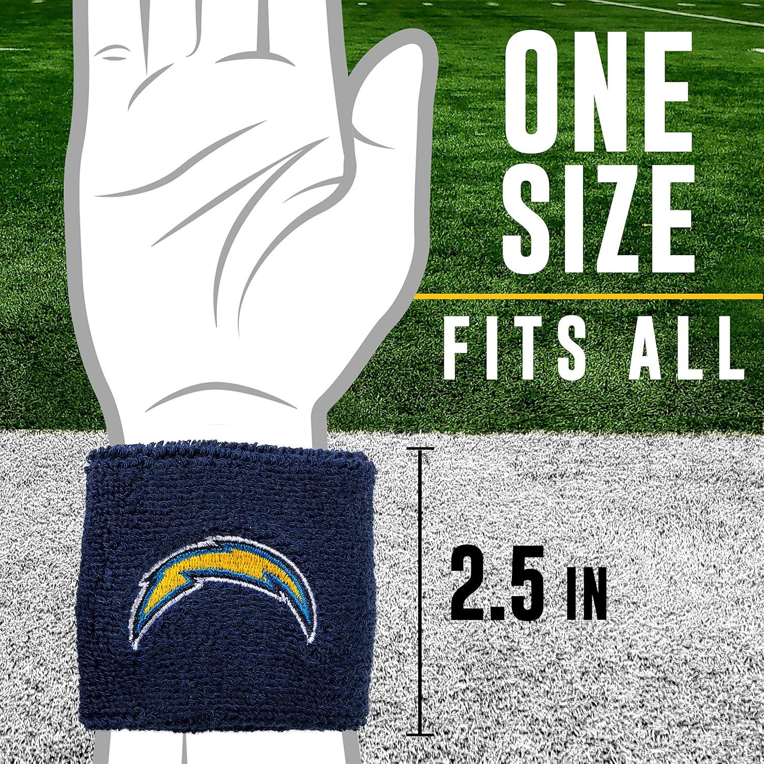 imageFranklin Sports NFL Team Logo Wristbands Pair of Youth Wristbands for Costumes and UniformsLos Angeles Chargers