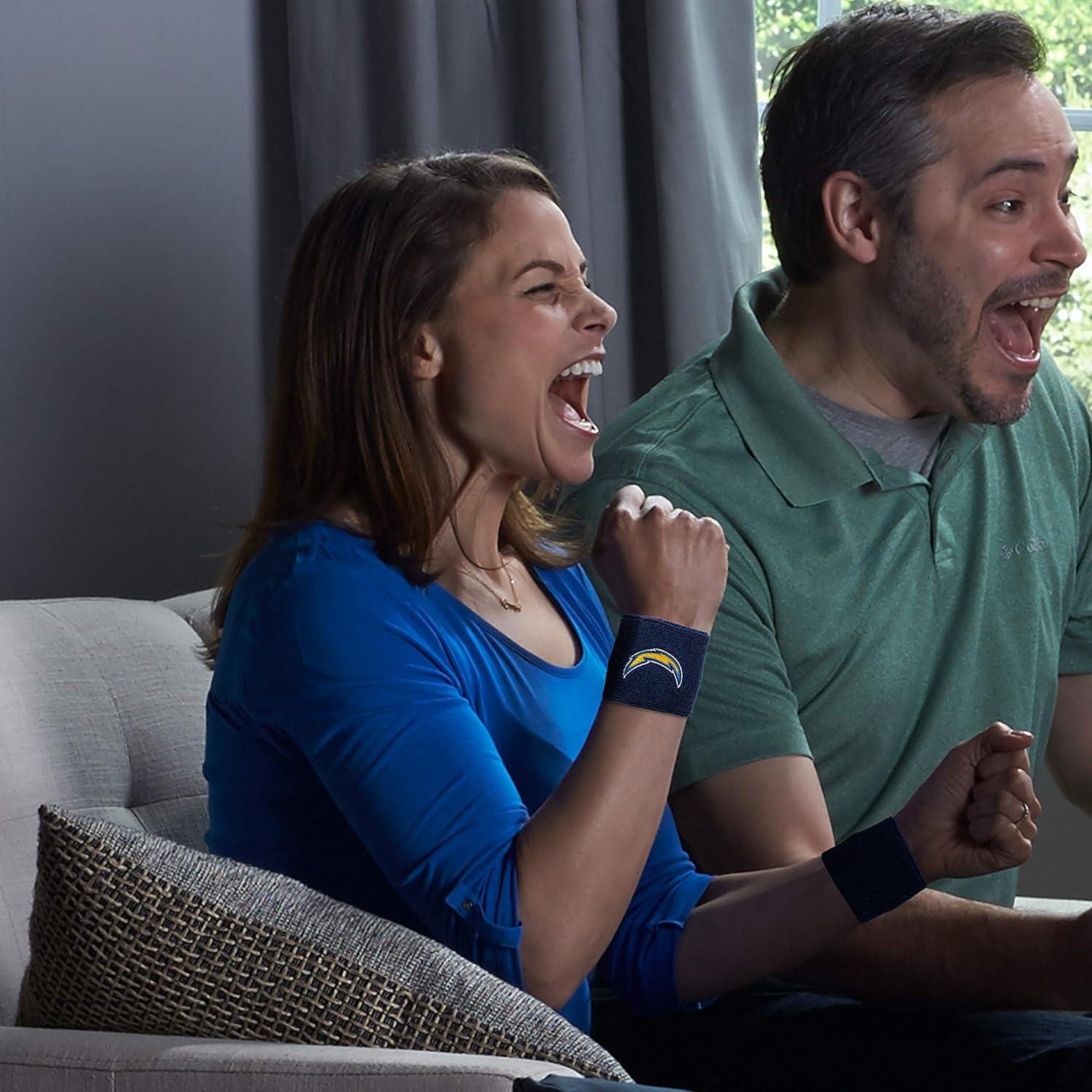 imageFranklin Sports NFL Team Logo Wristbands Pair of Youth Wristbands for Costumes and UniformsLos Angeles Chargers