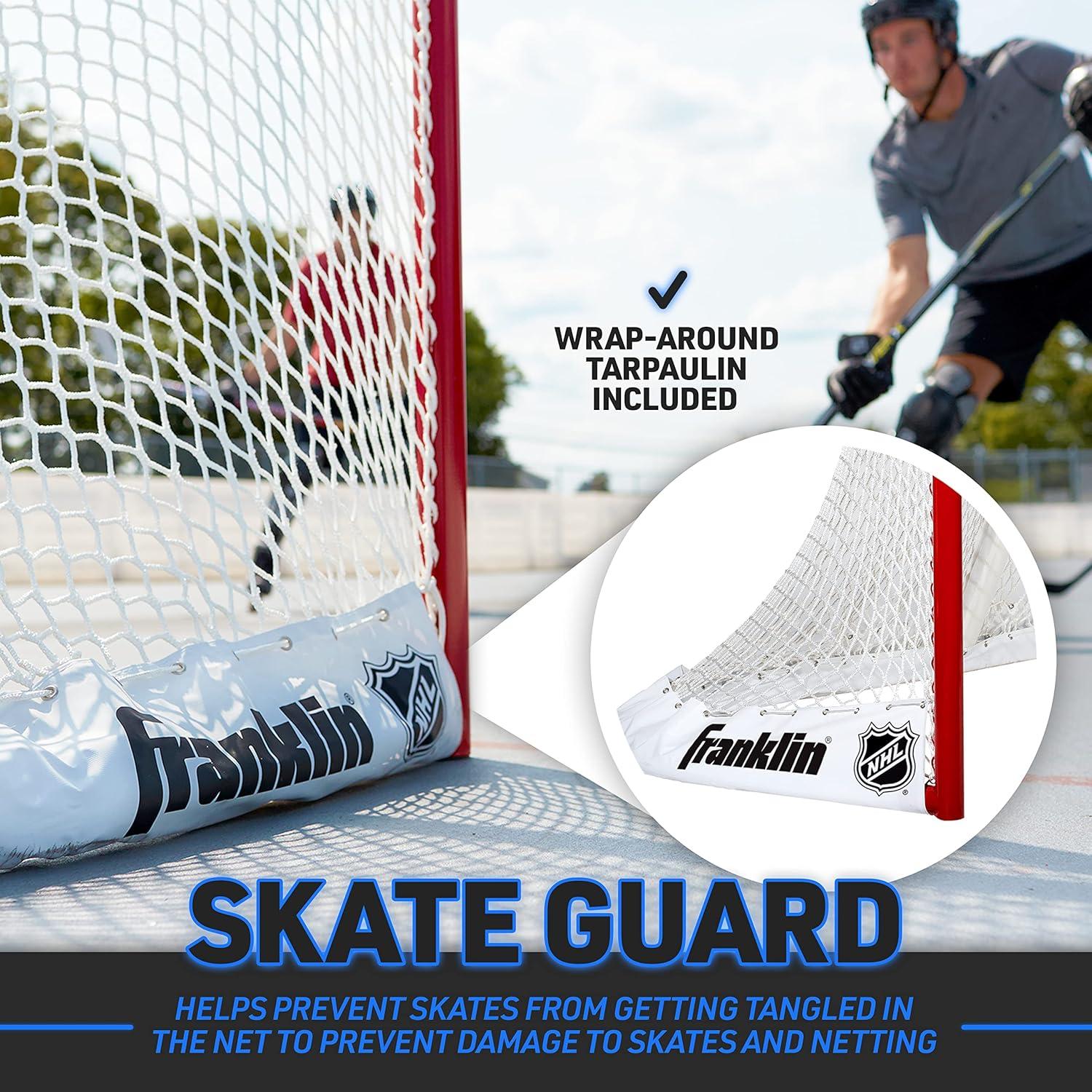 imageFranklin Sports NHL Ice Street Hockey Goal The Cage Official Size Premium Steel Hockey Net Regulation Goal with 175quot Steel Pipes 72 x 48 Inch