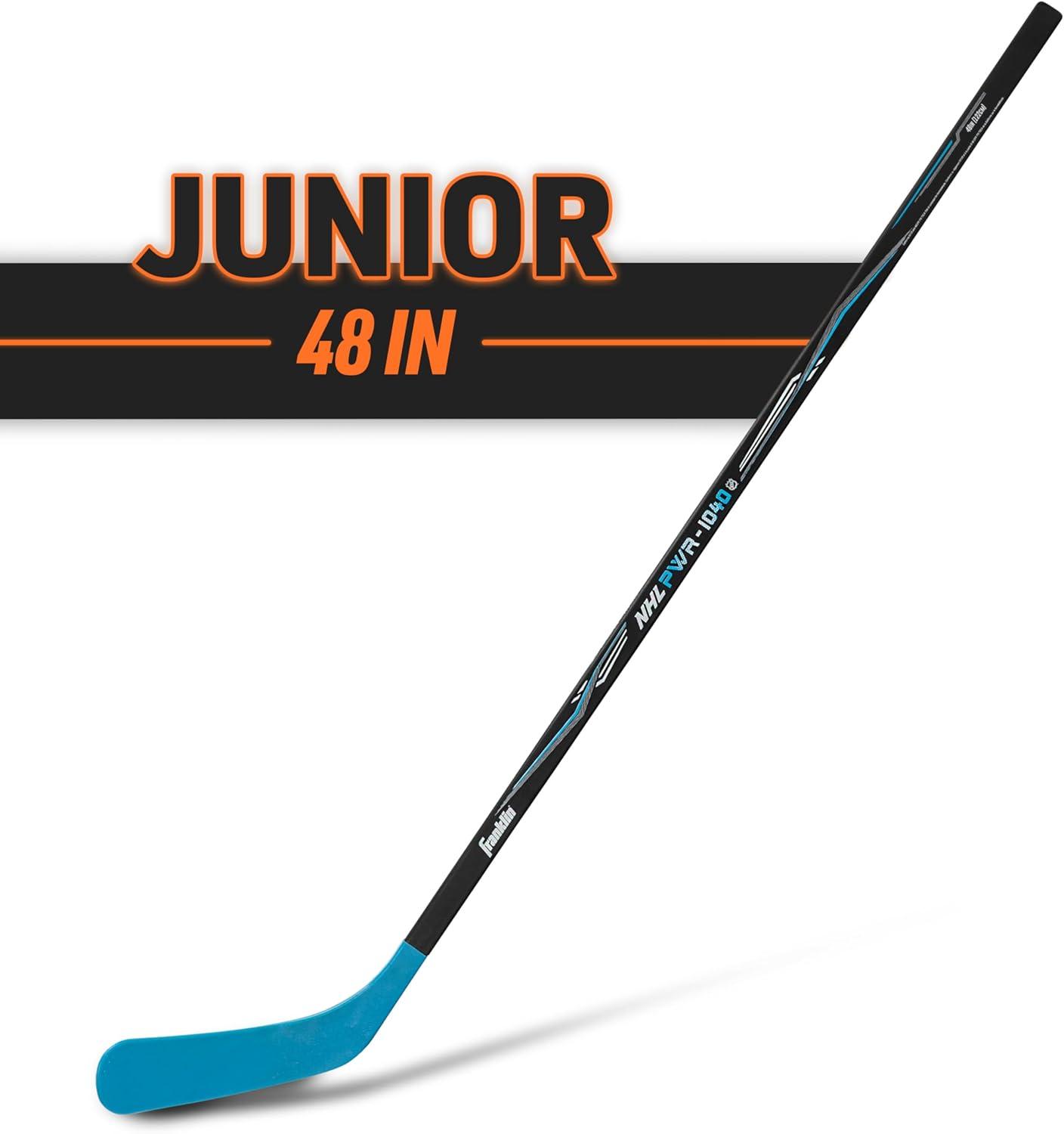 imageFranklin Sports NHL Kids Street Hockey Sticks Youth Junior Senior Sticks Right Left Handed 40quot 48quot 56quotBlueBlack