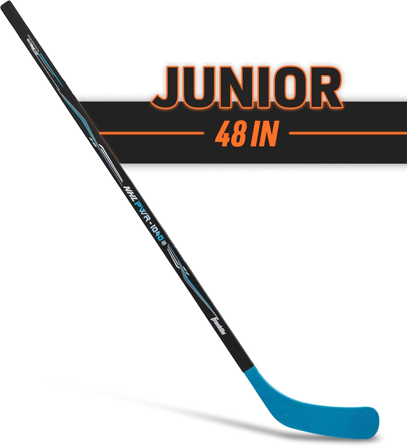imageFranklin Sports NHL Kids Street Hockey Sticks Youth Junior Senior Sticks Right Left Handed 40quot 48quot 56quotBlueBlack