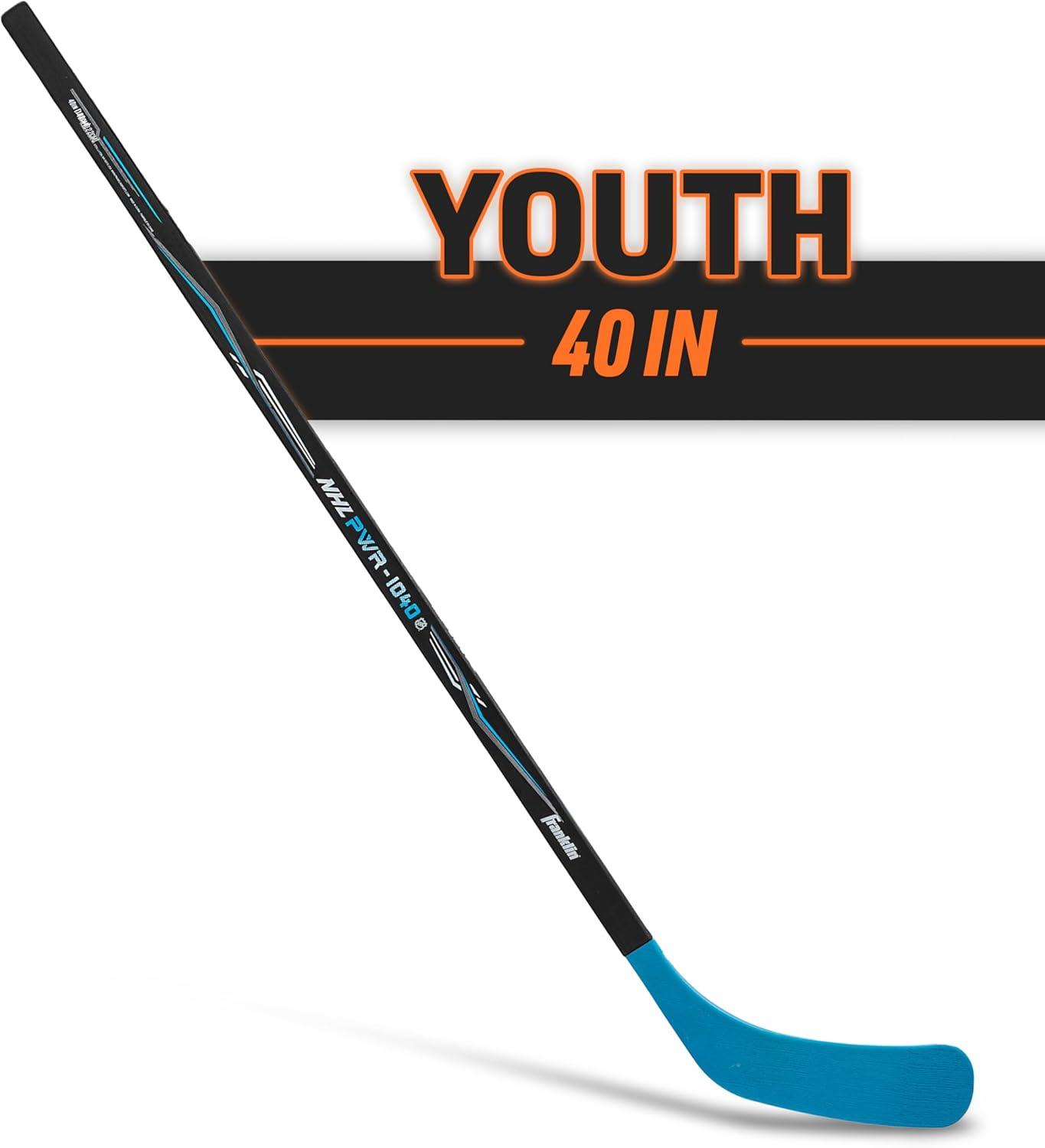 imageFranklin Sports NHL Kids Street Hockey Sticks Youth Junior Senior Sticks Right Left Handed 40quot 48quot 56quotBlueBlack
