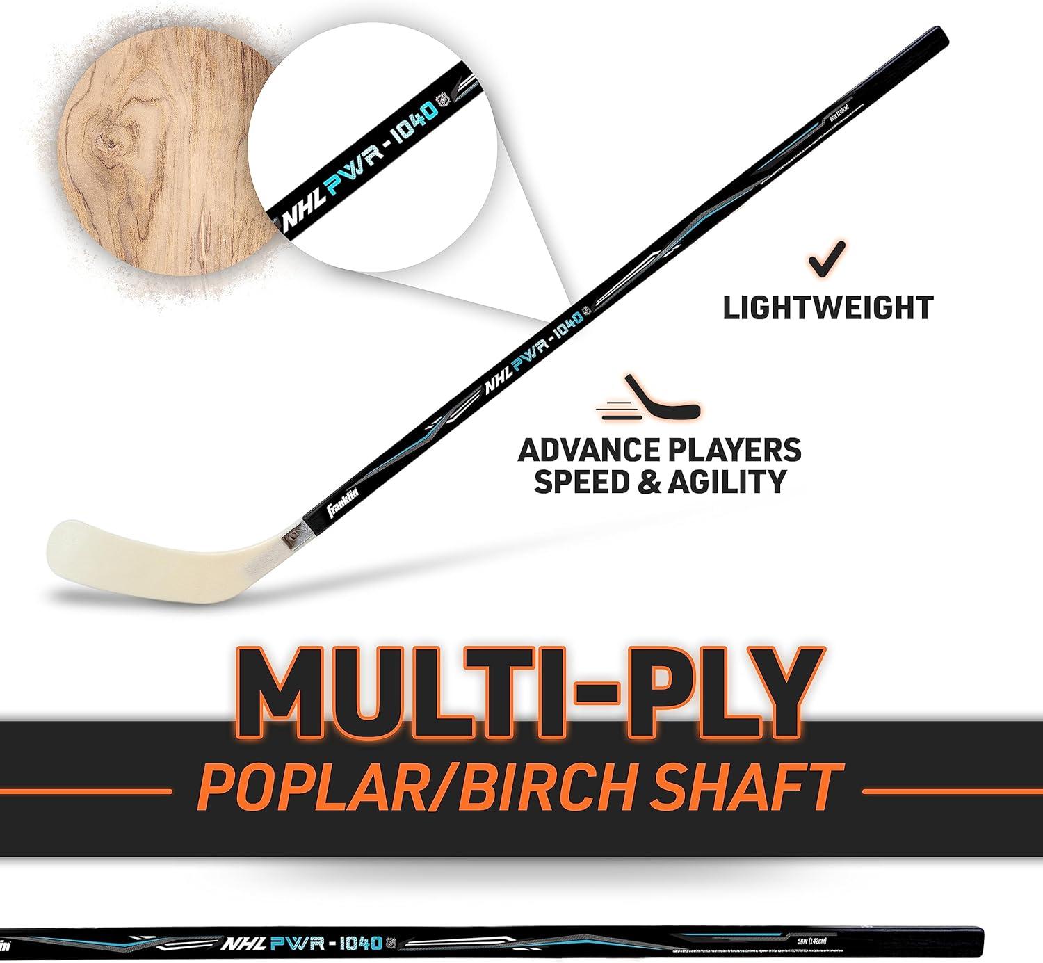 imageFranklin Sports NHL Kids Street Hockey Sticks Youth Junior Senior Sticks Right Left Handed 40quot 48quot 56quotBlueBlack