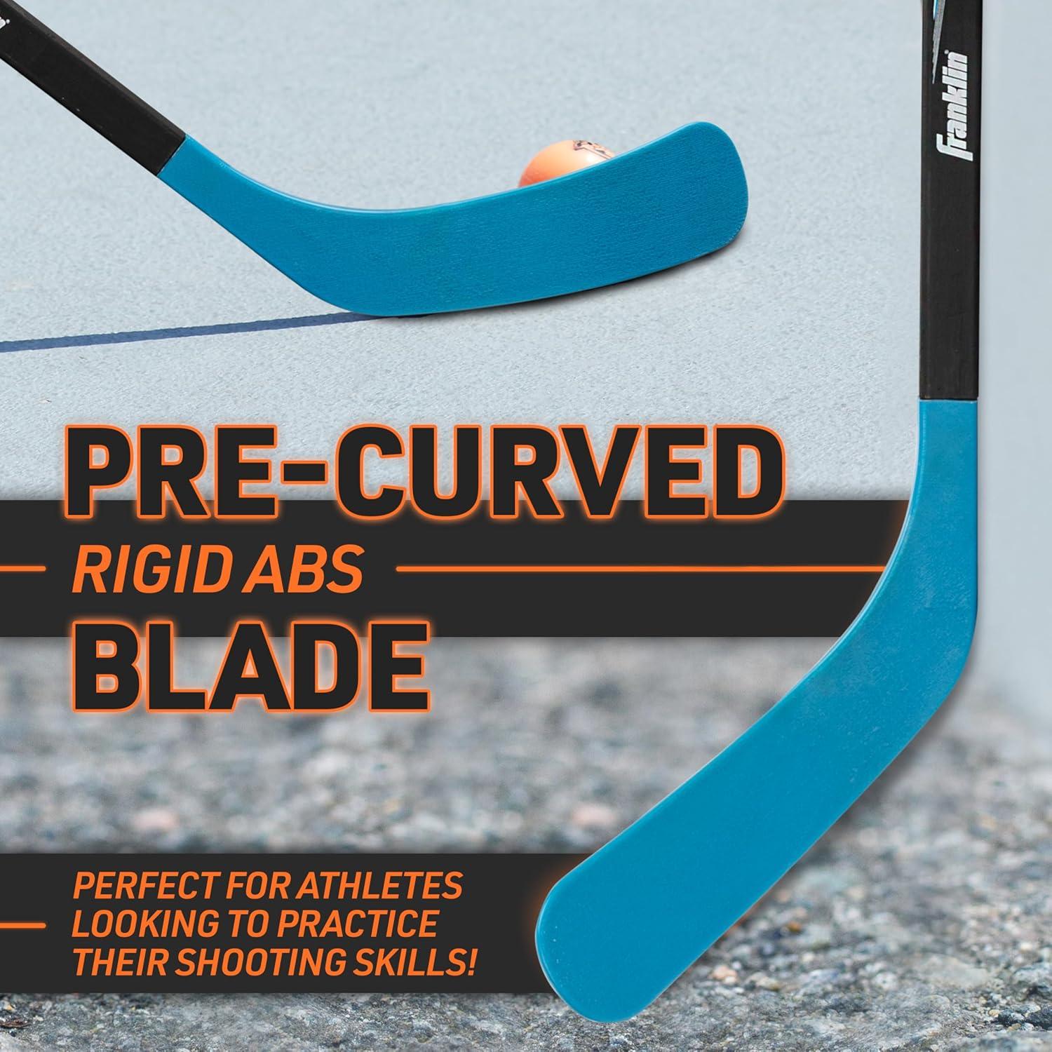 imageFranklin Sports NHL Kids Street Hockey Sticks Youth Junior Senior Sticks Right Left Handed 40quot 48quot 56quotBlueBlack