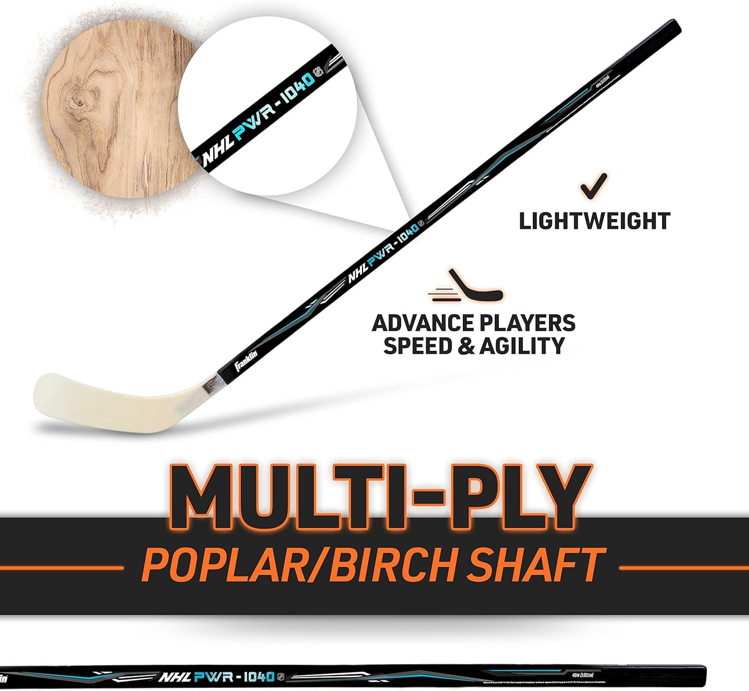 imageFranklin Sports NHL Kids Street Hockey Sticks Youth Junior Senior Sticks Right Left Handed 40quot 48quot 56quotWhiteBlackBlue