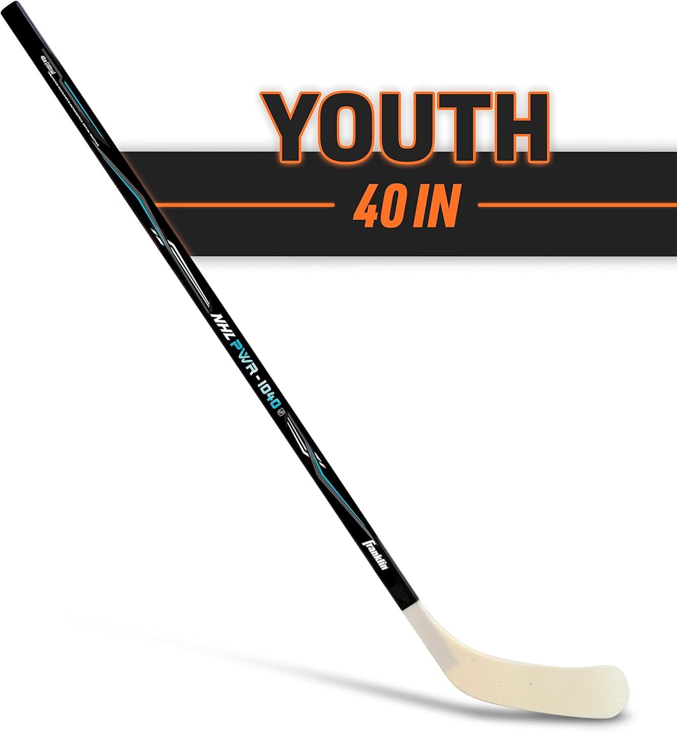 imageFranklin Sports NHL Kids Street Hockey Sticks Youth Junior Senior Sticks Right Left Handed 40quot 48quot 56quotWhiteBlackBlue