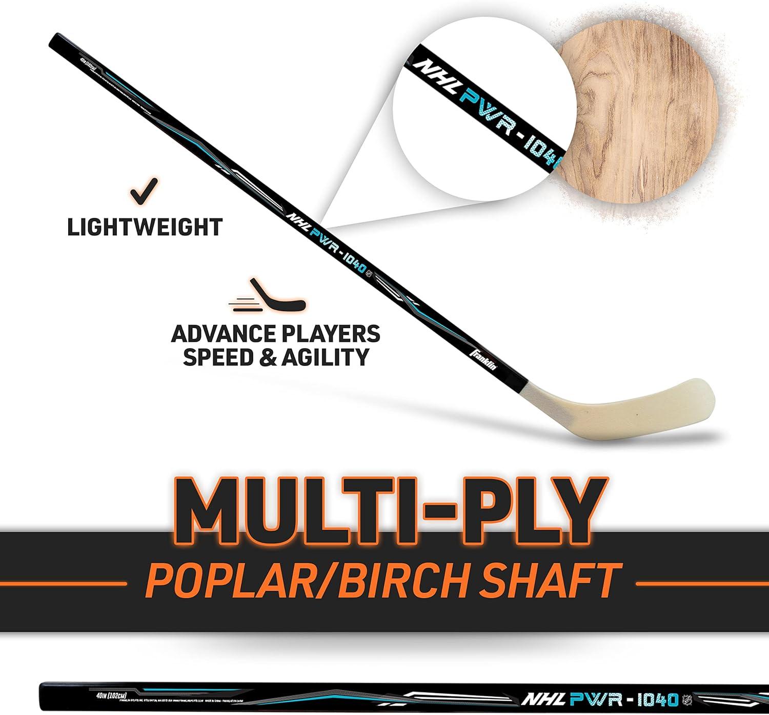 imageFranklin Sports NHL Kids Street Hockey Sticks Youth Junior Senior Sticks Right Left Handed 40quot 48quot 56quotWhiteBlackBlue