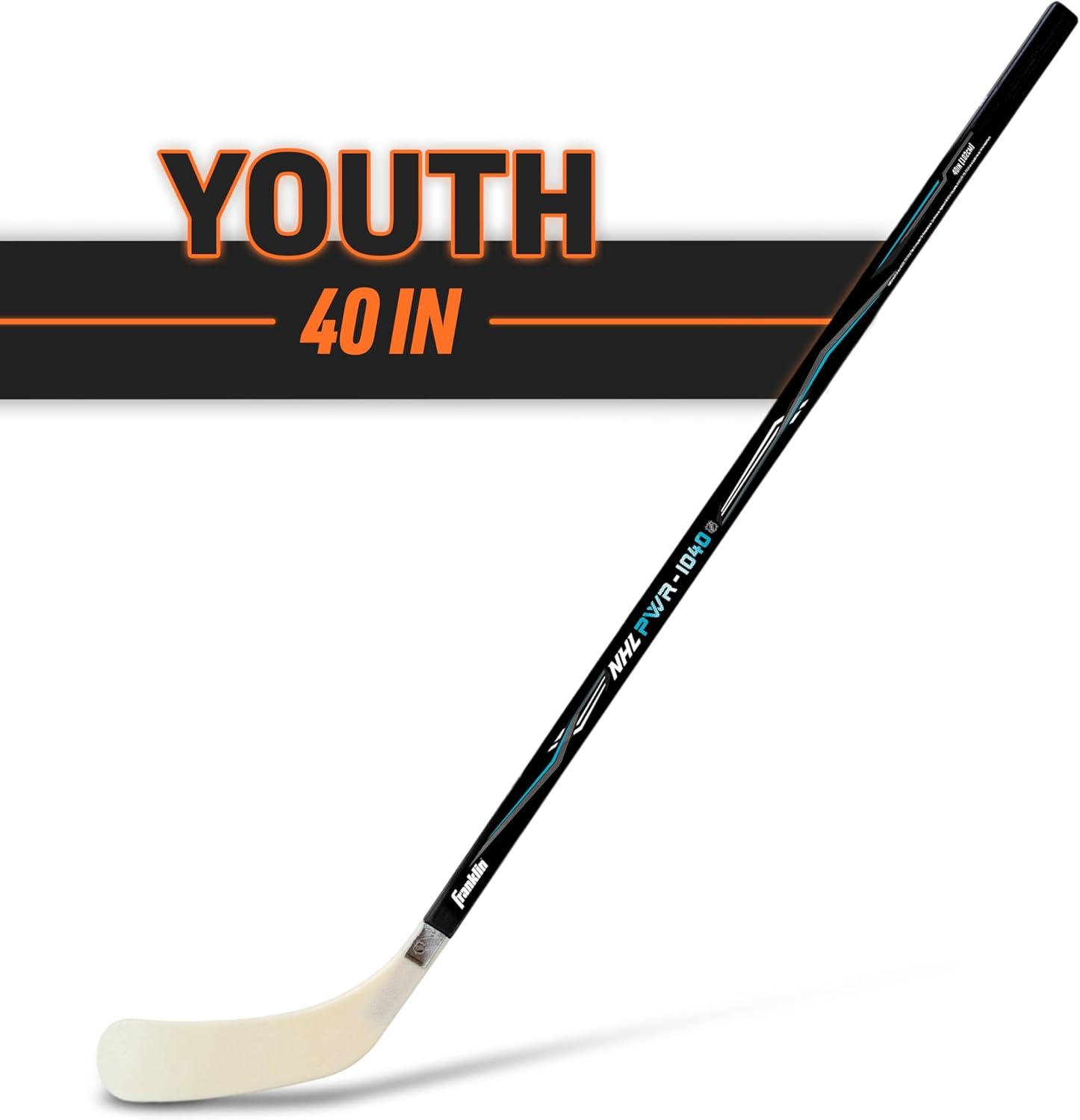 imageFranklin Sports NHL Kids Street Hockey Sticks Youth Junior Senior Sticks Right Left Handed 40quot 48quot 56quotWhiteBlackBlue