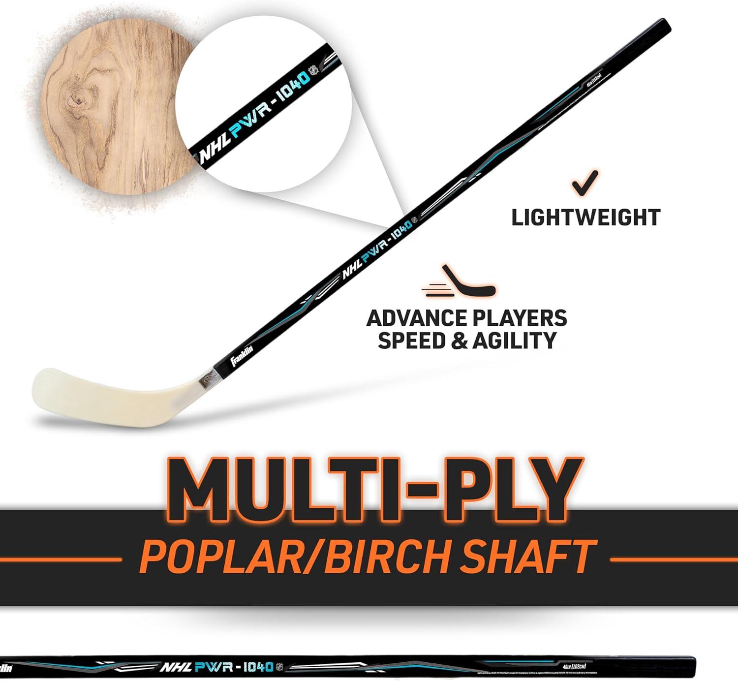 imageFranklin Sports NHL Kids Street Hockey Sticks Youth Junior Senior Sticks Right Left Handed 40quot 48quot 56quotWhiteBlackBlue