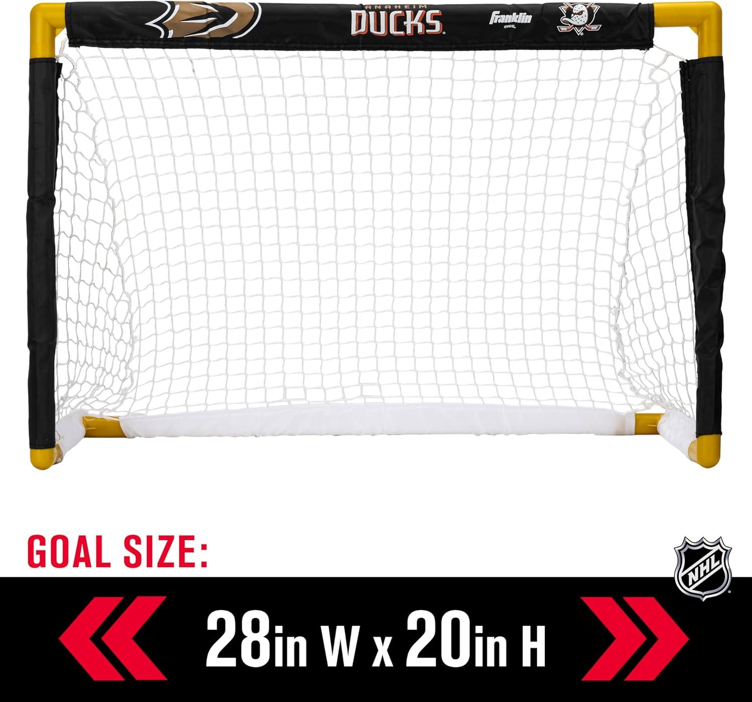 imageFranklin Sports NHL Mini Hockey Set Kids Indoor Knee Hockey Goal Ball 2 Stick Combo Youth Team Indoor Toy Set Official Ages 3Anaheim Ducks 2