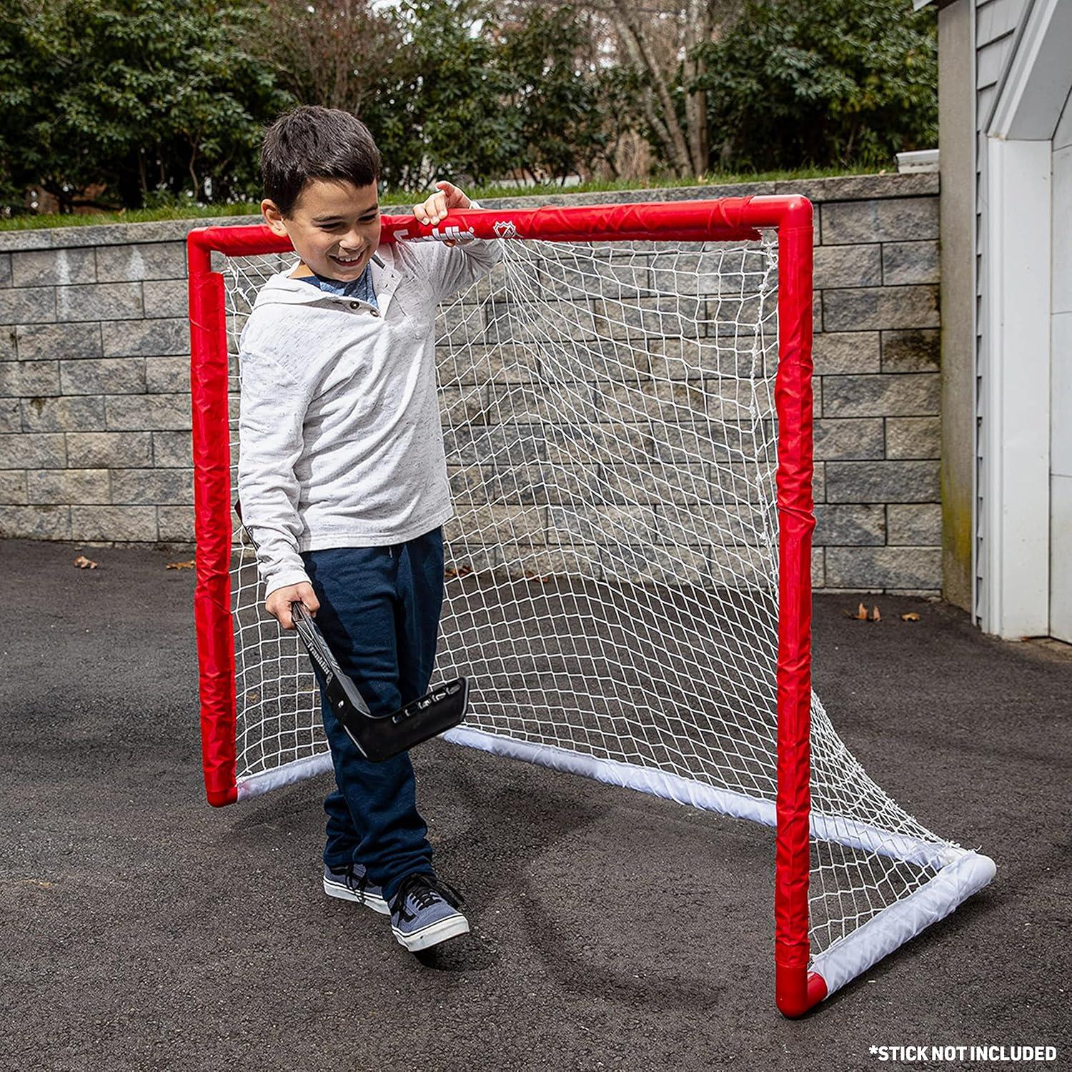 imageFranklin Sports NHL Street Hockey Goal with Net Portable Lightweight PVC Youth Street Roller For Kids 46quot