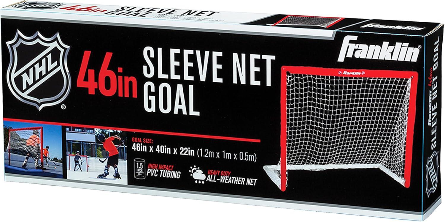 imageFranklin Sports NHL Street Hockey Goal with Net Portable Lightweight PVC Youth Street Roller For Kids 46quot