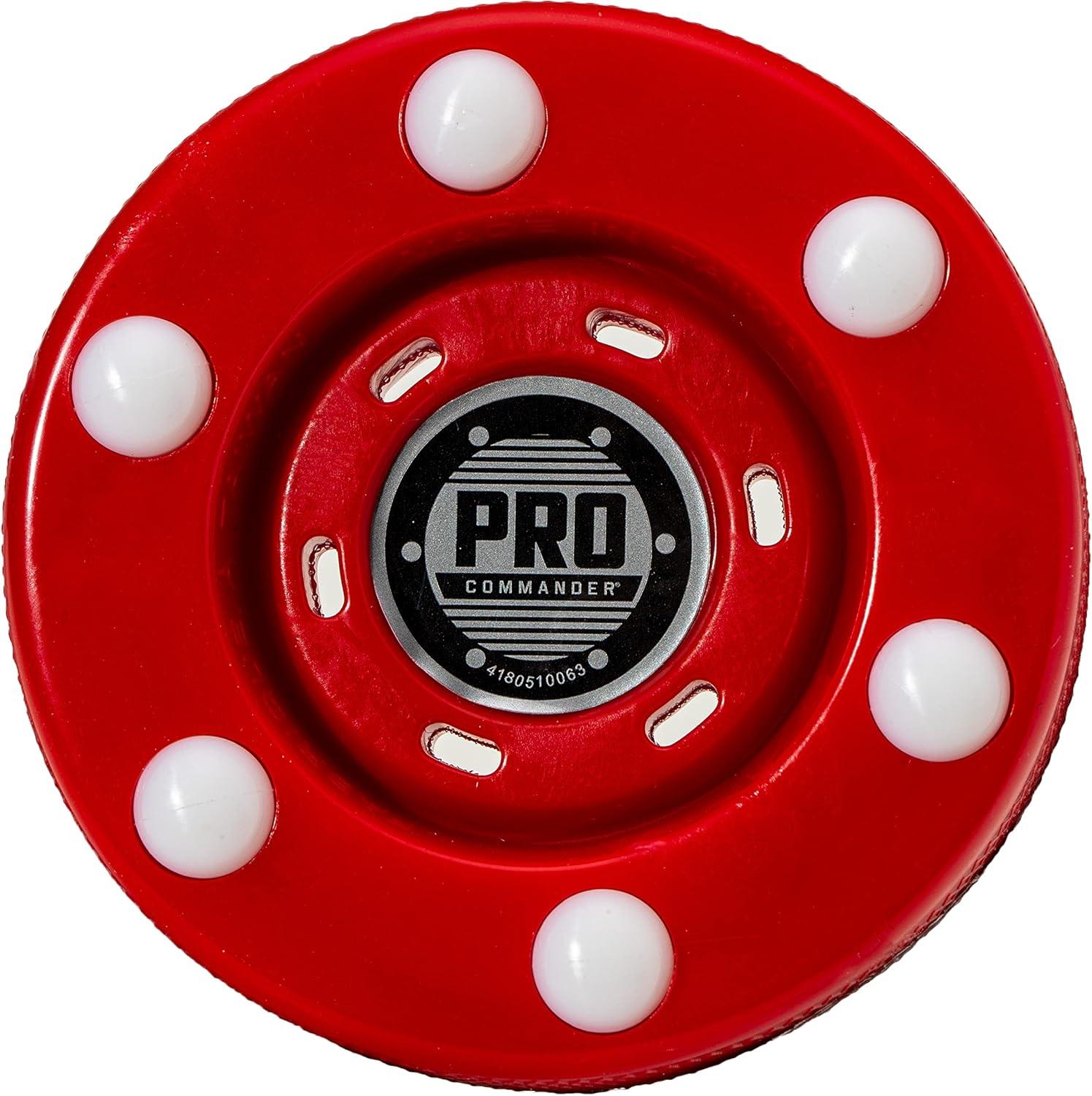 imageFranklin Sports NHL Street Roller Hockey Pucks Pro Commander Outdoor Roller Hockey Pucks for Practice Training Outdoor Hockey Street Pucks with Rollers 24 Bulk Packs 6 Packs Single PucksRed Pack of 6