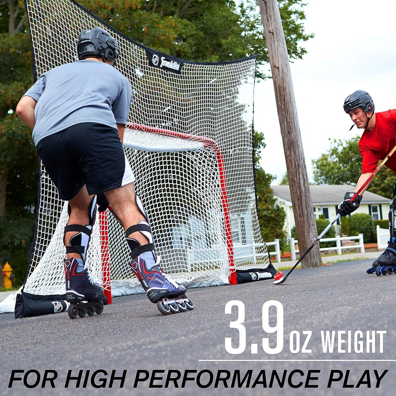 imageFranklin Sports NHL Street Roller Hockey Pucks Pro Commander Outdoor Roller Hockey Pucks for Practice Training Outdoor Hockey Street Pucks with Rollers 24 Bulk Packs 6 Packs Single PucksRed 1 Count