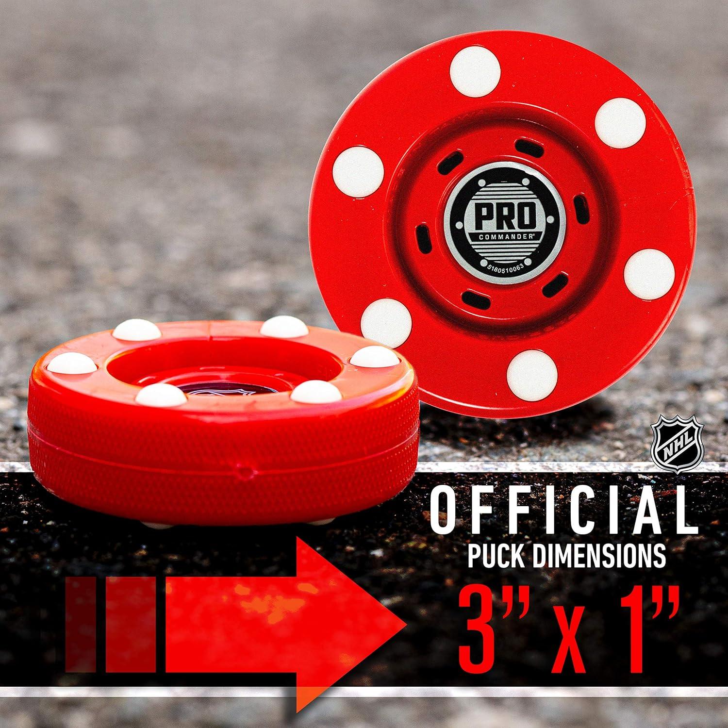 imageFranklin Sports NHL Street Roller Hockey Pucks Pro Commander Outdoor Roller Hockey Pucks for Practice Training Outdoor Hockey Street Pucks with Rollers 24 Bulk Packs 6 Packs Single PucksRed 1 Count