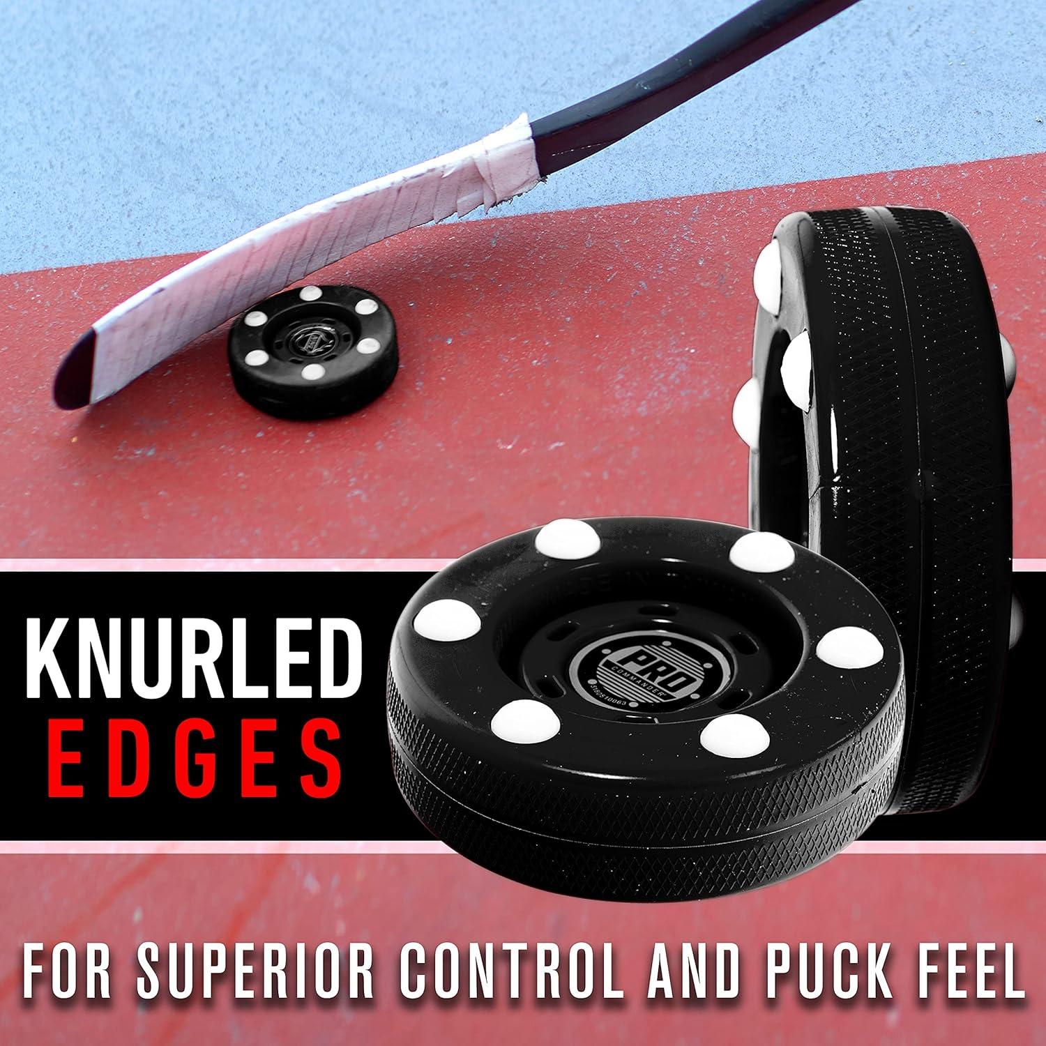 imageFranklin Sports NHL Street Roller Hockey Pucks Pro Commander Outdoor Roller Hockey Pucks for Practice Training Outdoor Hockey Street Pucks with Rollers 24 Bulk Packs 6 Packs Single PucksBlack Pack of 24
