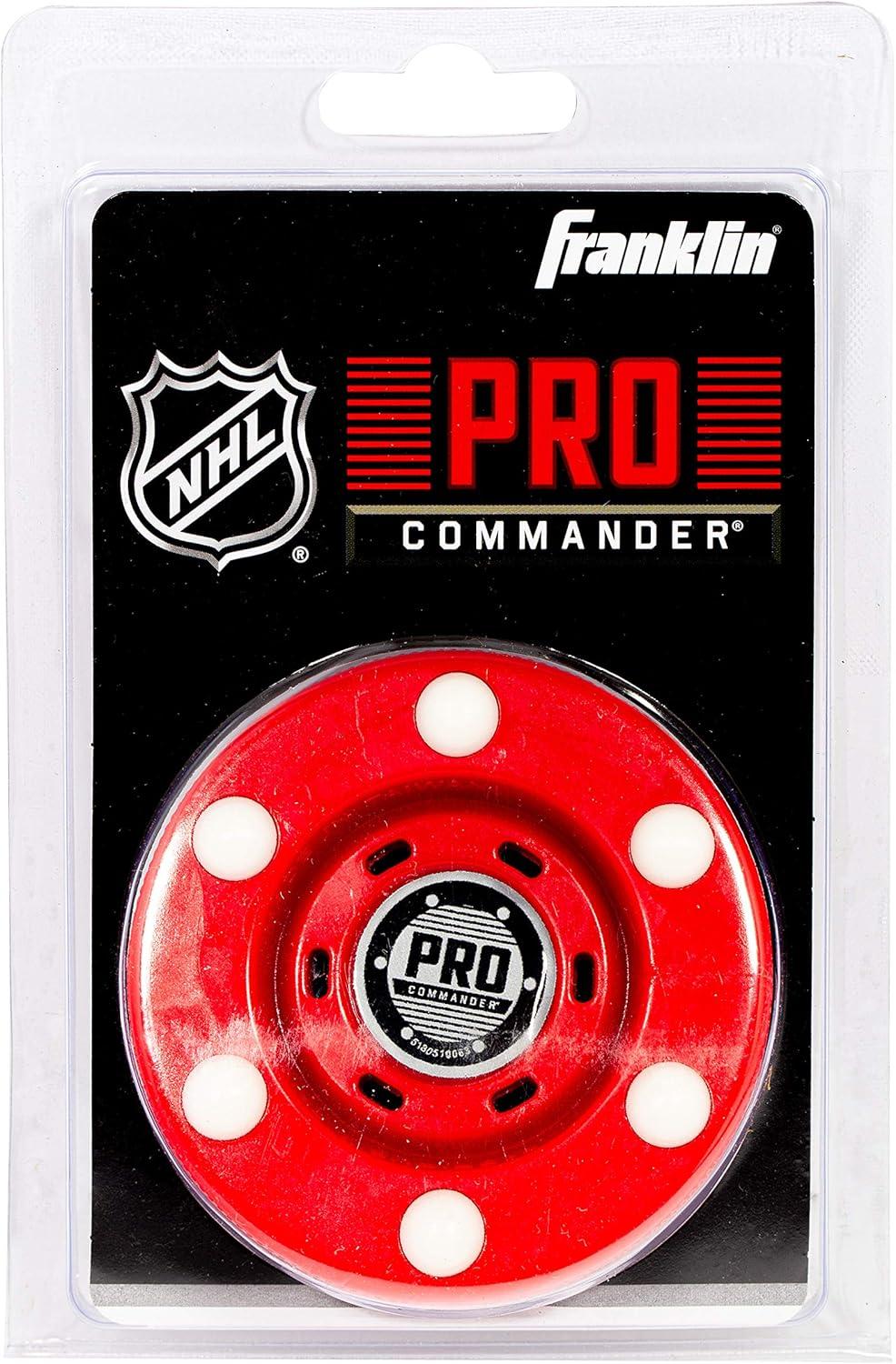 imageFranklin Sports NHL Street Roller Hockey Pucks Pro Commander Outdoor Roller Hockey Pucks for Practice Training Outdoor Hockey Street Pucks with Rollers 24 Bulk Packs 6 Packs Single PucksRed 1 Count