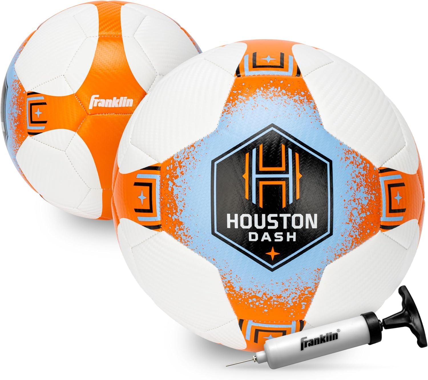 imageFranklin Sports NWSL Team Soccer Balls Soccer Balls for Kids Adults Boys Girls Soccer Balls Official NWSL Team Soccer Ball Available in Official Size 5 or Mini Size 1Houston Dash