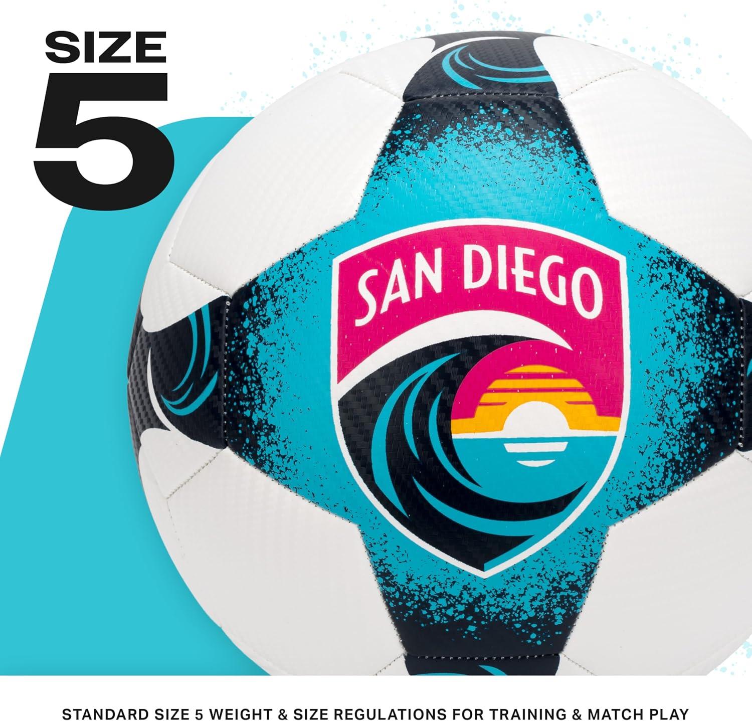 imageFranklin Sports NWSL Team Soccer Balls Soccer Balls for Kids Adults Boys Girls Soccer Balls Official NWSL Team Soccer Ball Available in Official Size 5 or Mini Size 1San Diego Wave FC