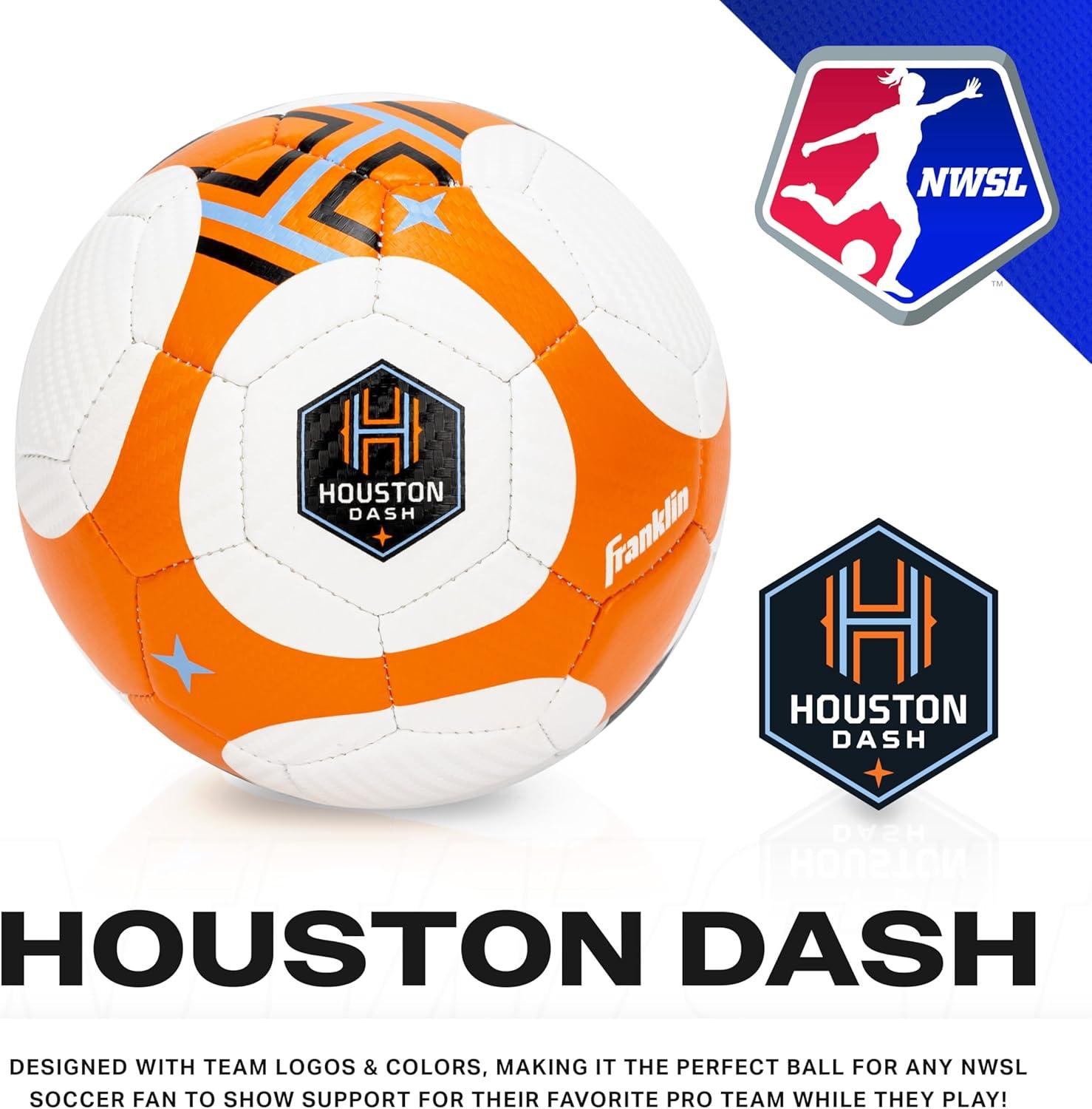 imageFranklin Sports NWSL Team Soccer Balls Soccer Balls for Kids Adults Boys Girls Soccer Balls Official NWSL Team Soccer Ball Available in Official Size 5 or Mini Size 1Houston Dash
