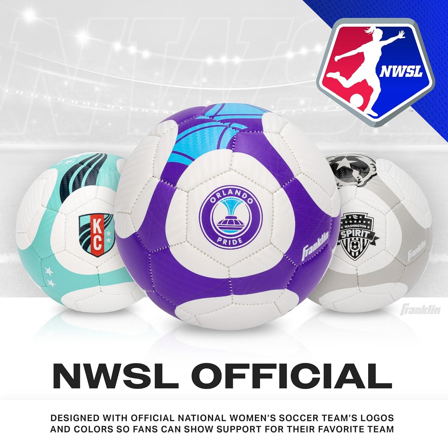 imageFranklin Sports NWSL Team Soccer Balls Soccer Balls for Kids Adults Boys Girls Soccer Balls Official NWSL Team Soccer Ball Available in Official Size 5 or Mini Size 1Racing Louisville FC