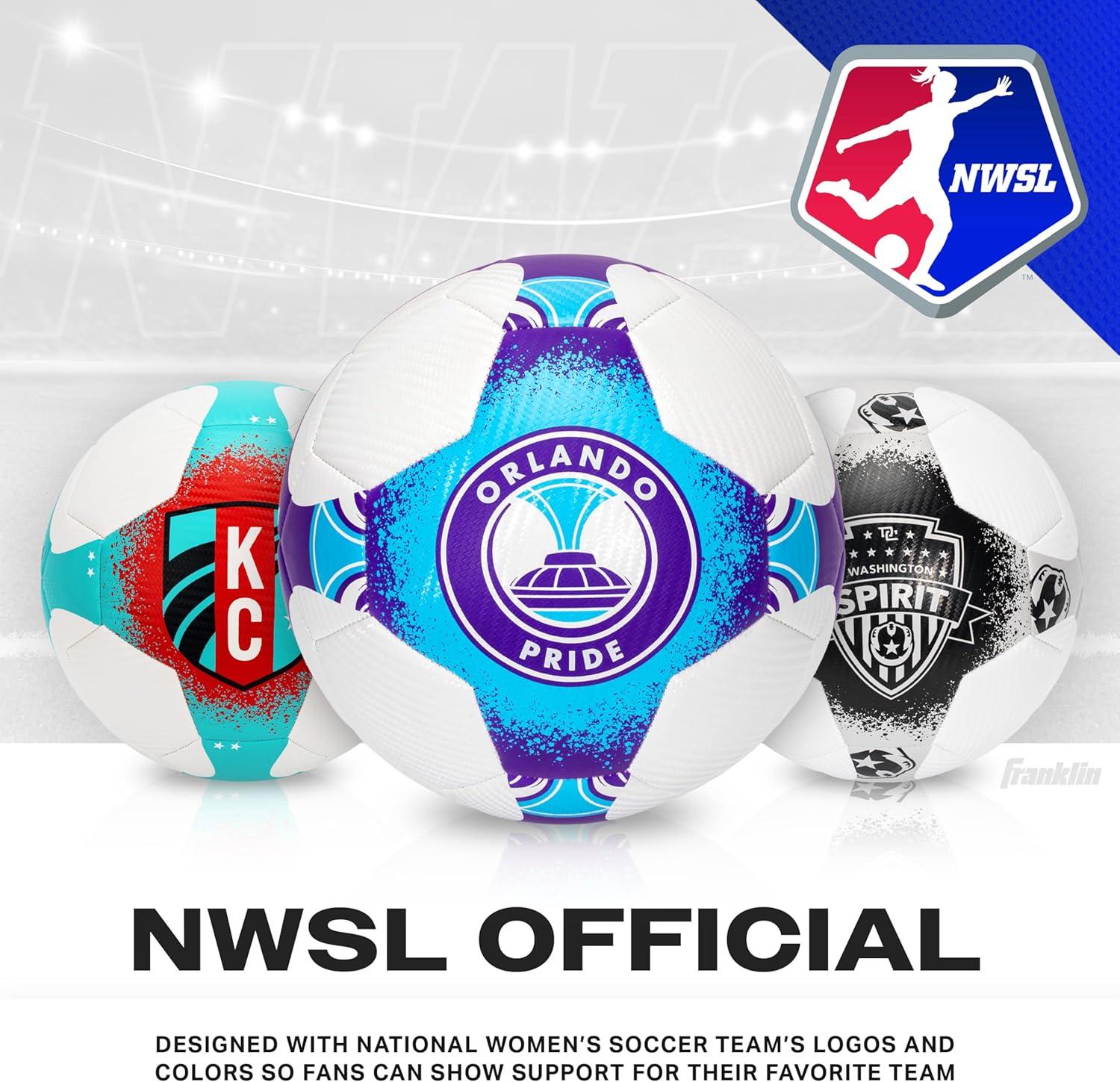 imageFranklin Sports NWSL Team Soccer Balls Soccer Balls for Kids Adults Boys Girls Soccer Balls Official NWSL Team Soccer Ball Available in Official Size 5 or Mini Size 1Racing Louisville FC