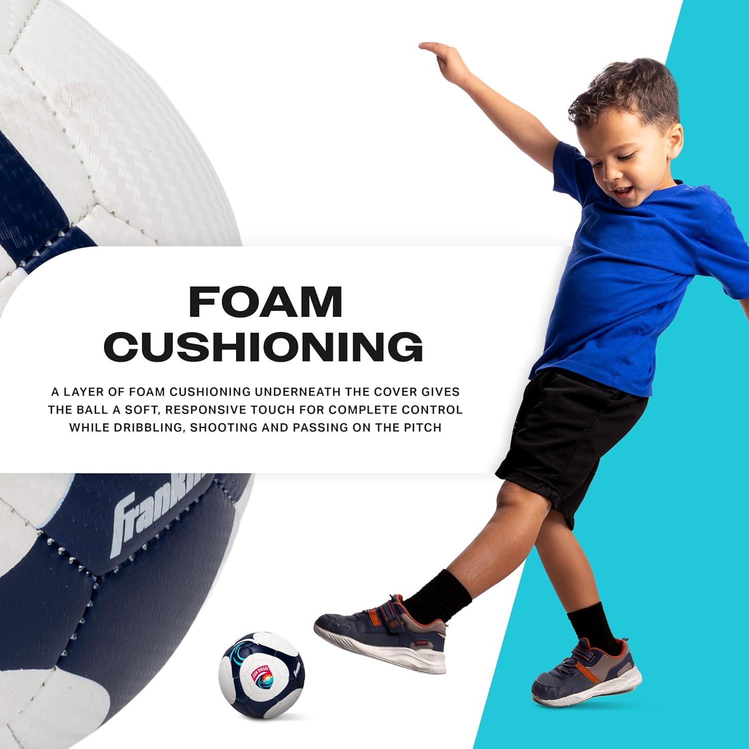 imageFranklin Sports NWSL Team Soccer Balls Soccer Balls for Kids Adults Boys Girls Soccer Balls Official NWSL Team Soccer Ball Available in Official Size 5 or Mini Size 1San Diego Wave FC