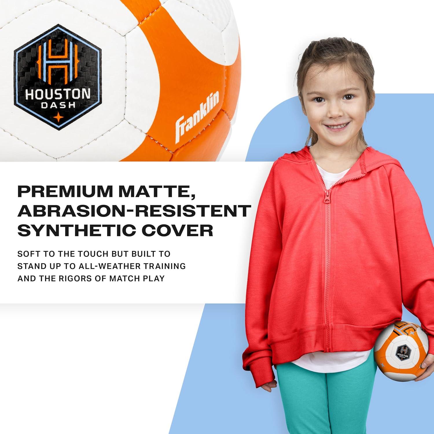 imageFranklin Sports NWSL Team Soccer Balls Soccer Balls for Kids Adults Boys Girls Soccer Balls Official NWSL Team Soccer Ball Available in Official Size 5 or Mini Size 1Houston Dash