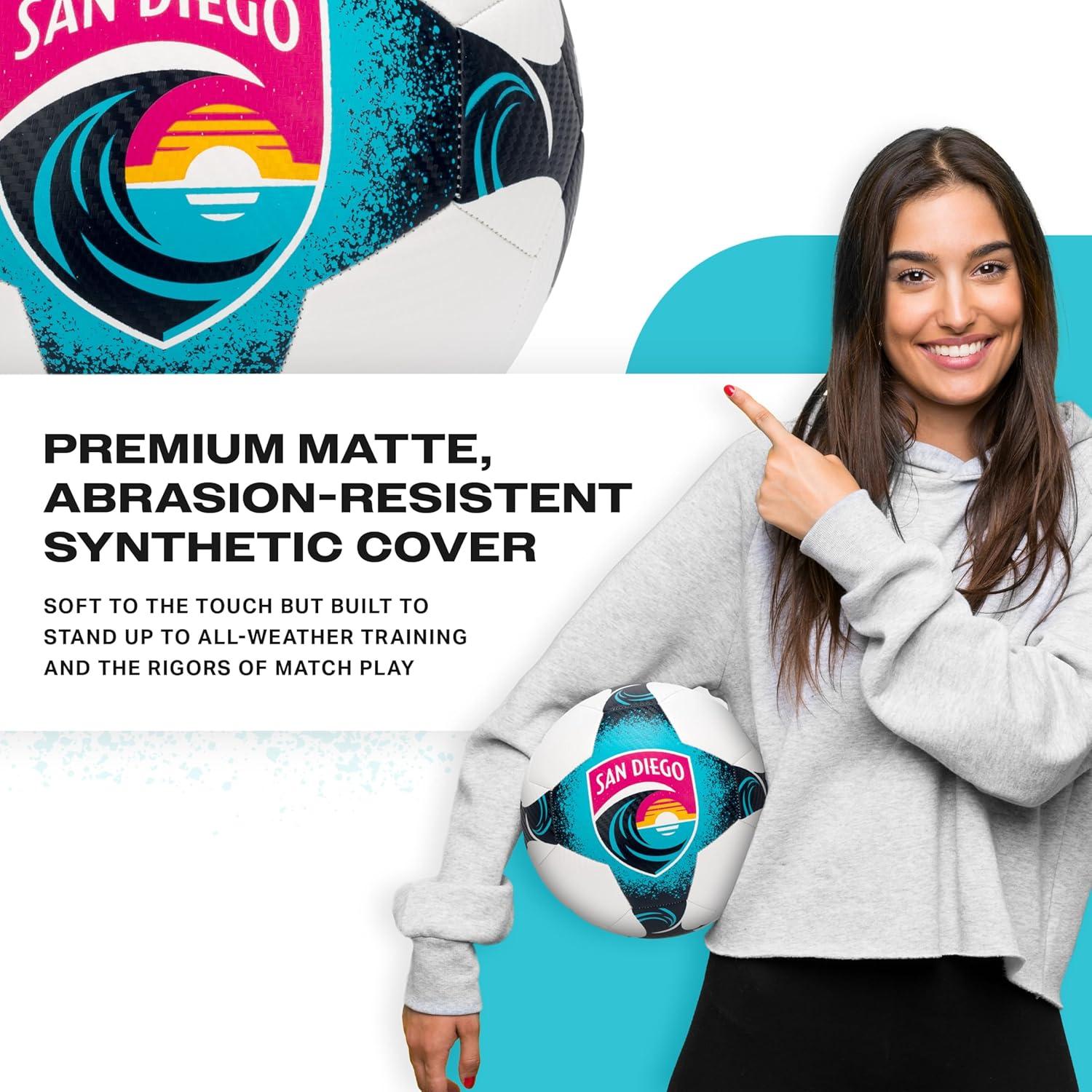 imageFranklin Sports NWSL Team Soccer Balls Soccer Balls for Kids Adults Boys Girls Soccer Balls Official NWSL Team Soccer Ball Available in Official Size 5 or Mini Size 1San Diego Wave FC