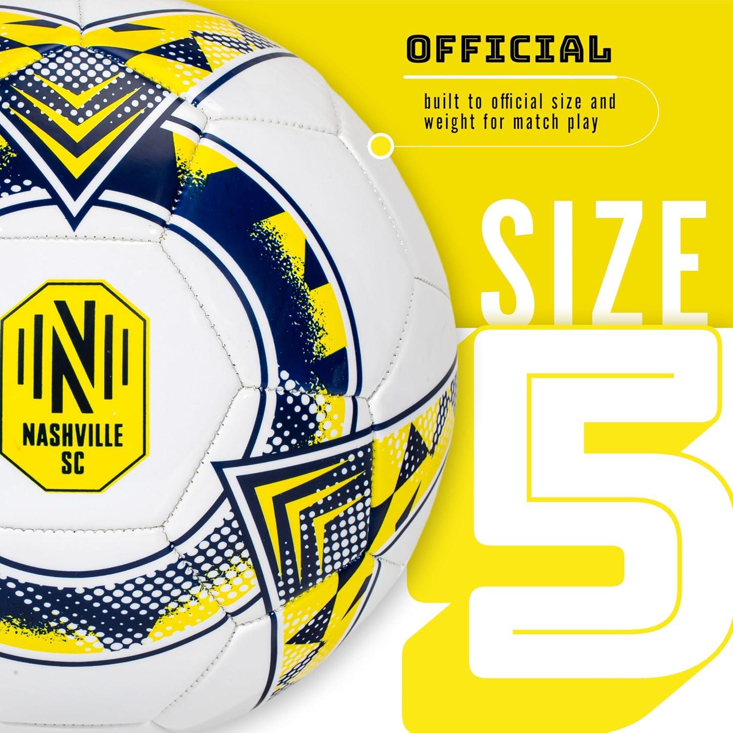 imageFranklin Sports Official MLS Team Soccer Balls Official Size 5 Soccer Balls Regulation Size Weight Soccer Ball for Kids Adults Boys Girls Soccer Ball Air Pump IncludedNashville FC