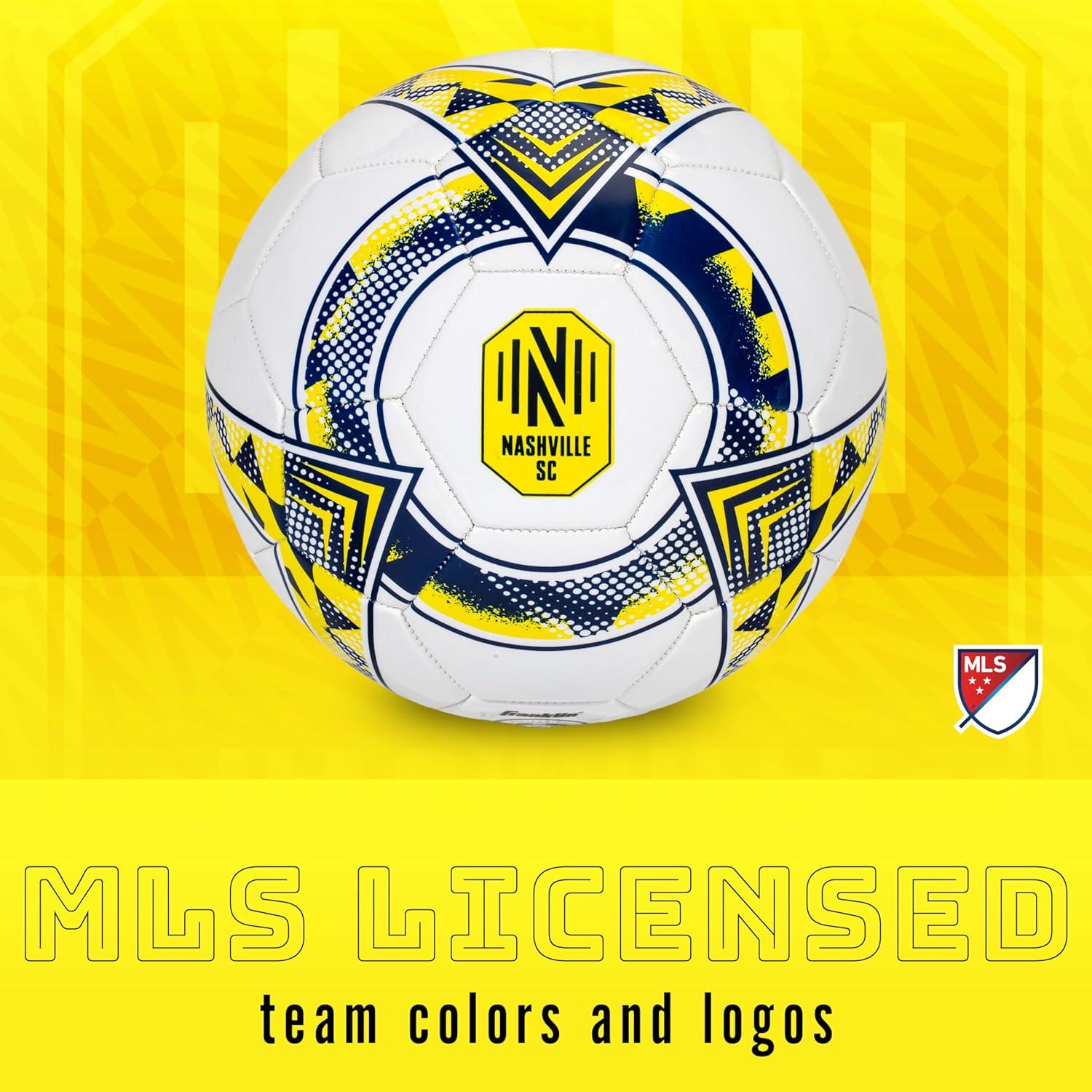 imageFranklin Sports Official MLS Team Soccer Balls Official Size 5 Soccer Balls Regulation Size Weight Soccer Ball for Kids Adults Boys Girls Soccer Ball Air Pump IncludedNashville FC