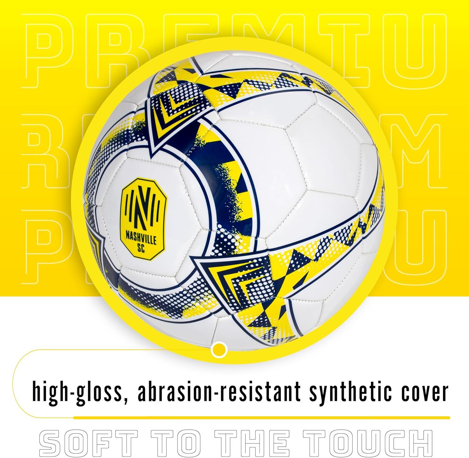 imageFranklin Sports Official MLS Team Soccer Balls Official Size 5 Soccer Balls Regulation Size Weight Soccer Ball for Kids Adults Boys Girls Soccer Ball Air Pump IncludedNashville FC