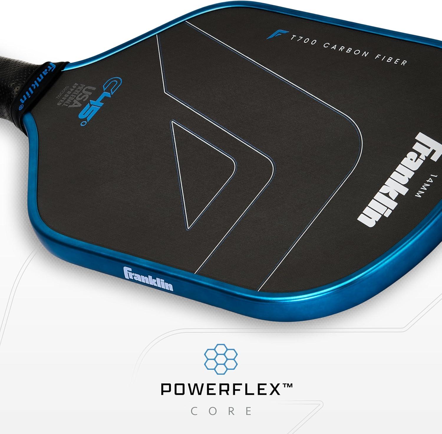 imageFranklin Sports PRO Pickleball Paddles C45 Carbon Fiber Series Official USAP UPA Approved Pro Player DesignBlue