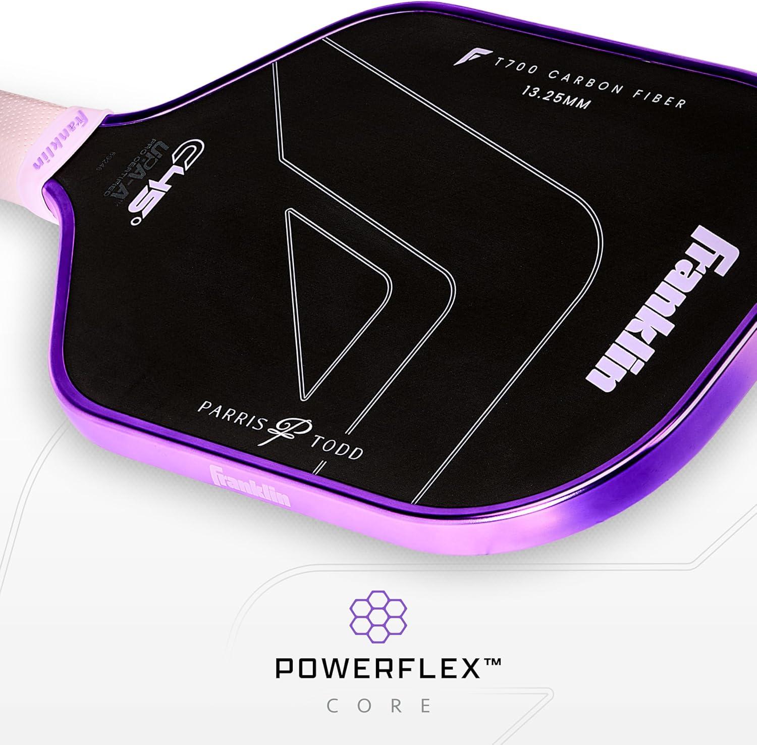 imageFranklin Sports PRO Pickleball Paddles C45 Carbon Fiber Series Official USAP UPA Approved Pro Player DesignLilac