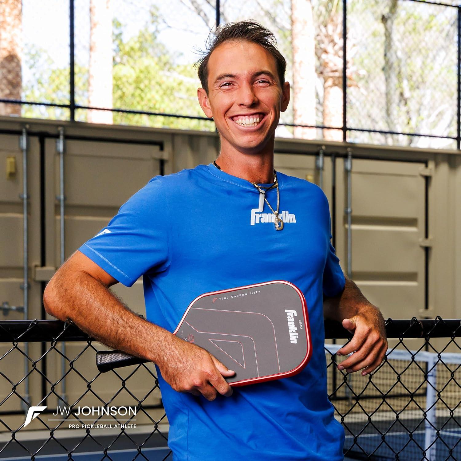 imageFranklin Sports PRO Pickleball Paddles C45 Carbon Fiber Series Official USAP UPA Approved Pro Player DesignRed