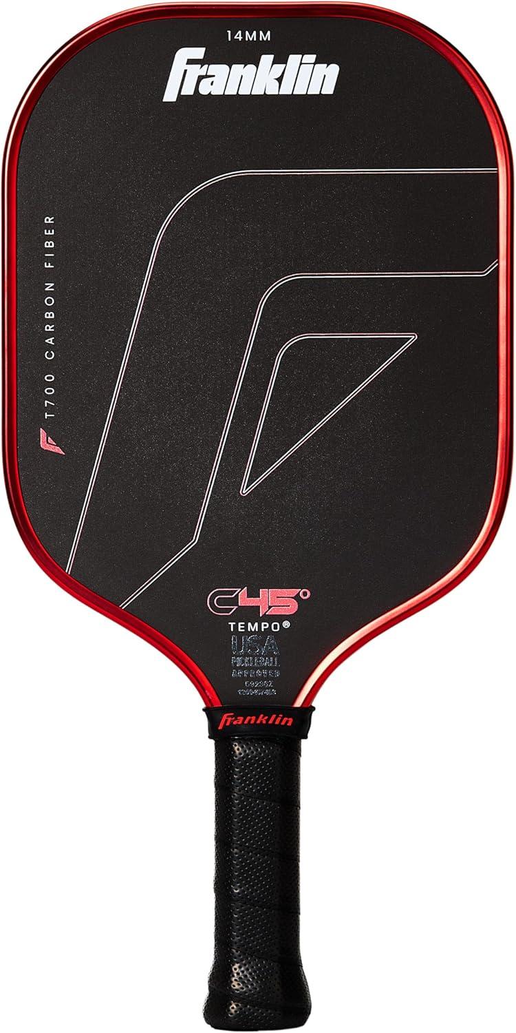 imageFranklin Sports PRO Pickleball Paddles C45 Carbon Fiber Series Official USAP UPA Approved Pro Player DesignRed