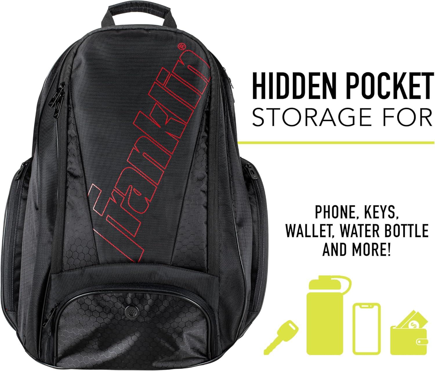 imageFranklin Sports Pickleball Bags Deluxe Competition Pro Pickleball Backpack for Gear Equipment Pickleball Bag for Men Women Holds Paddles Pickleballs Accessories Elite Nylon Fabric