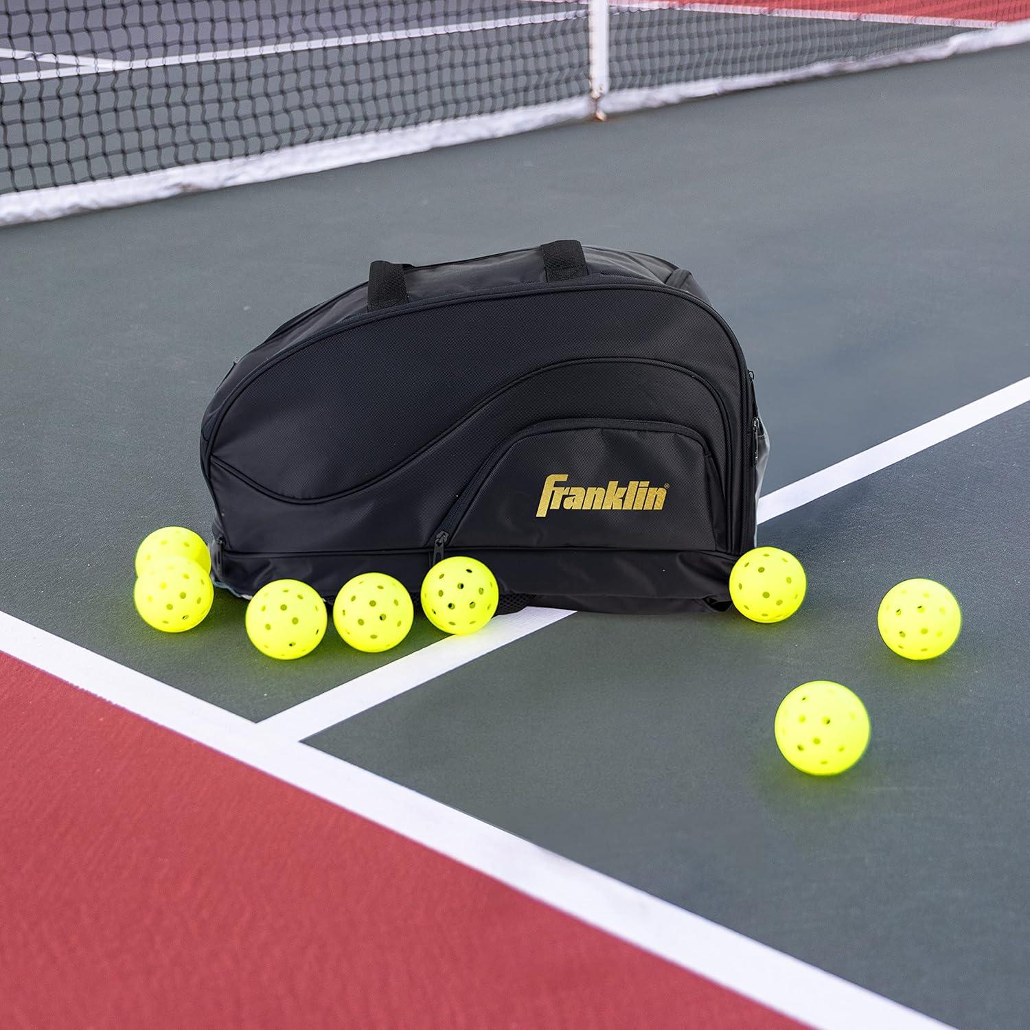 imageFranklin Sports Pickleball Bags Sling Bag Duffle Bag Backpack for Paddles Pickleballs Accessories Elite Nylon Fabric Pickleball Equipment Bag for Men Women BlackElite Hybrid Backpack