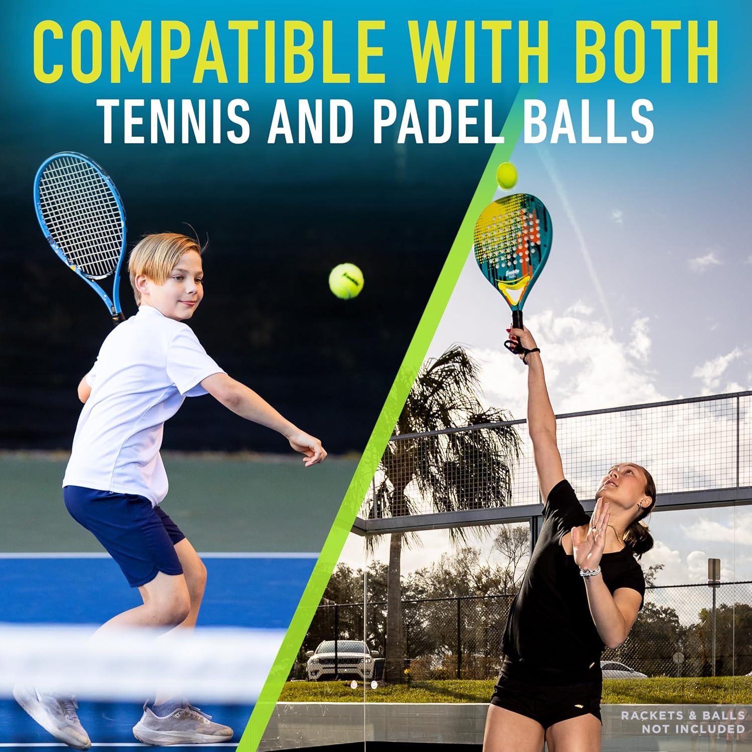 imageFranklin Sports Pickleball Tennis Padel Ball Hopper Tubes 15 TennisPadel Ball 13 Pickleball Picker Upper Tubes Quick Pickup Storage Balls Not IncludedTennis and Padel