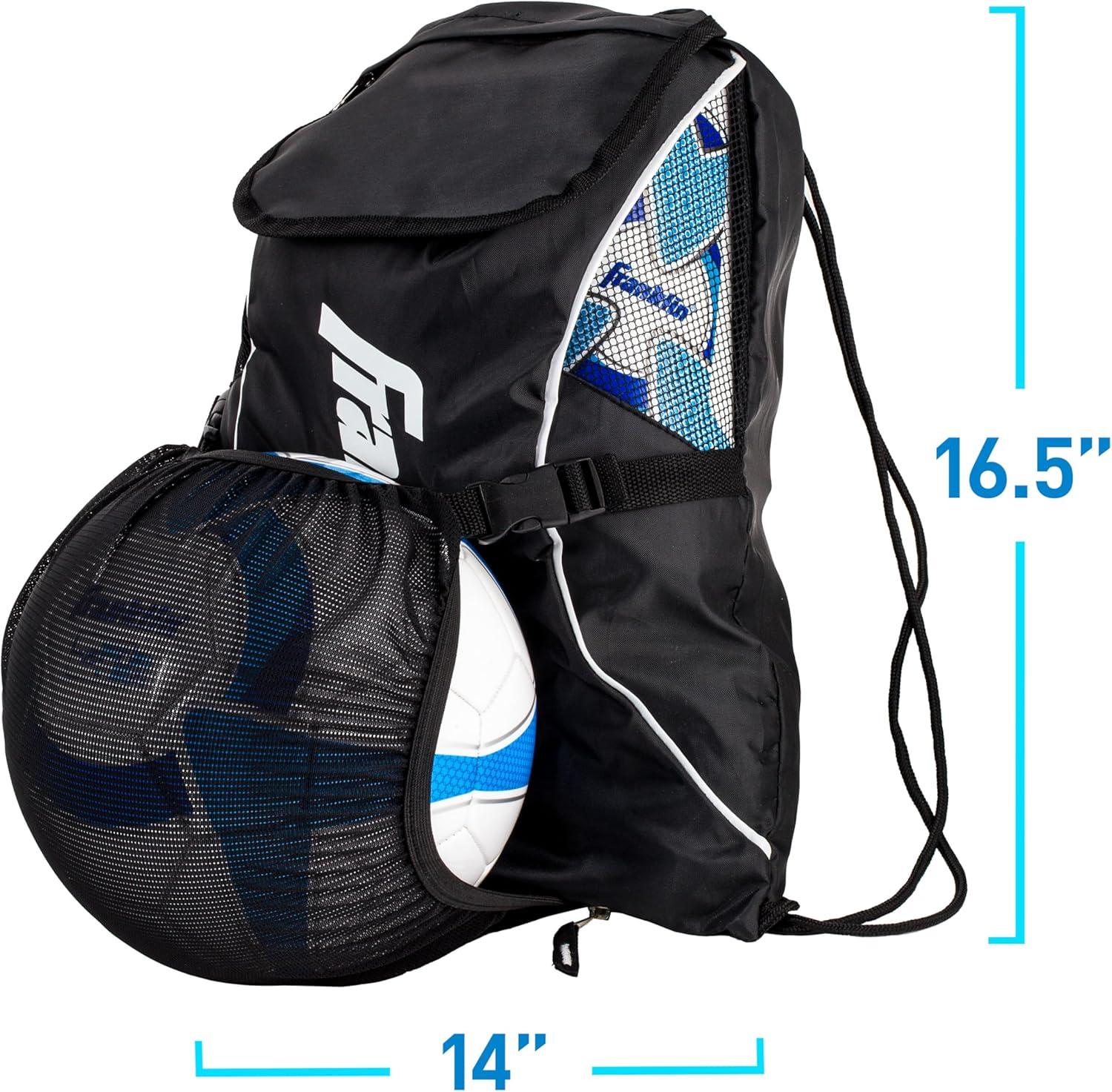 imageFranklin Sports Soccer Backpacks Deluxe Boys ampamp Girls Equipment Bags with Ball Holder Youth ampamp Adult SizesSoccer Sack