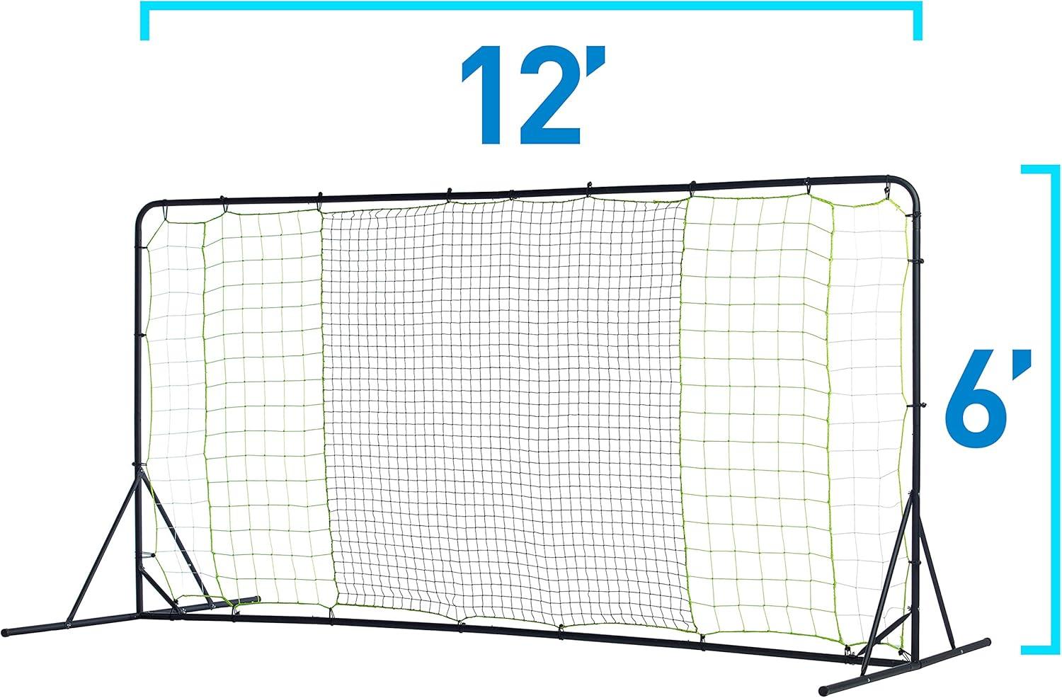 imageFranklin Sports Soccer Rebounder Tournament Steel Rebounding Net Perfect for Backyard Practice and Training 12 x 6 ampamp 6 x 412 x 6 Black