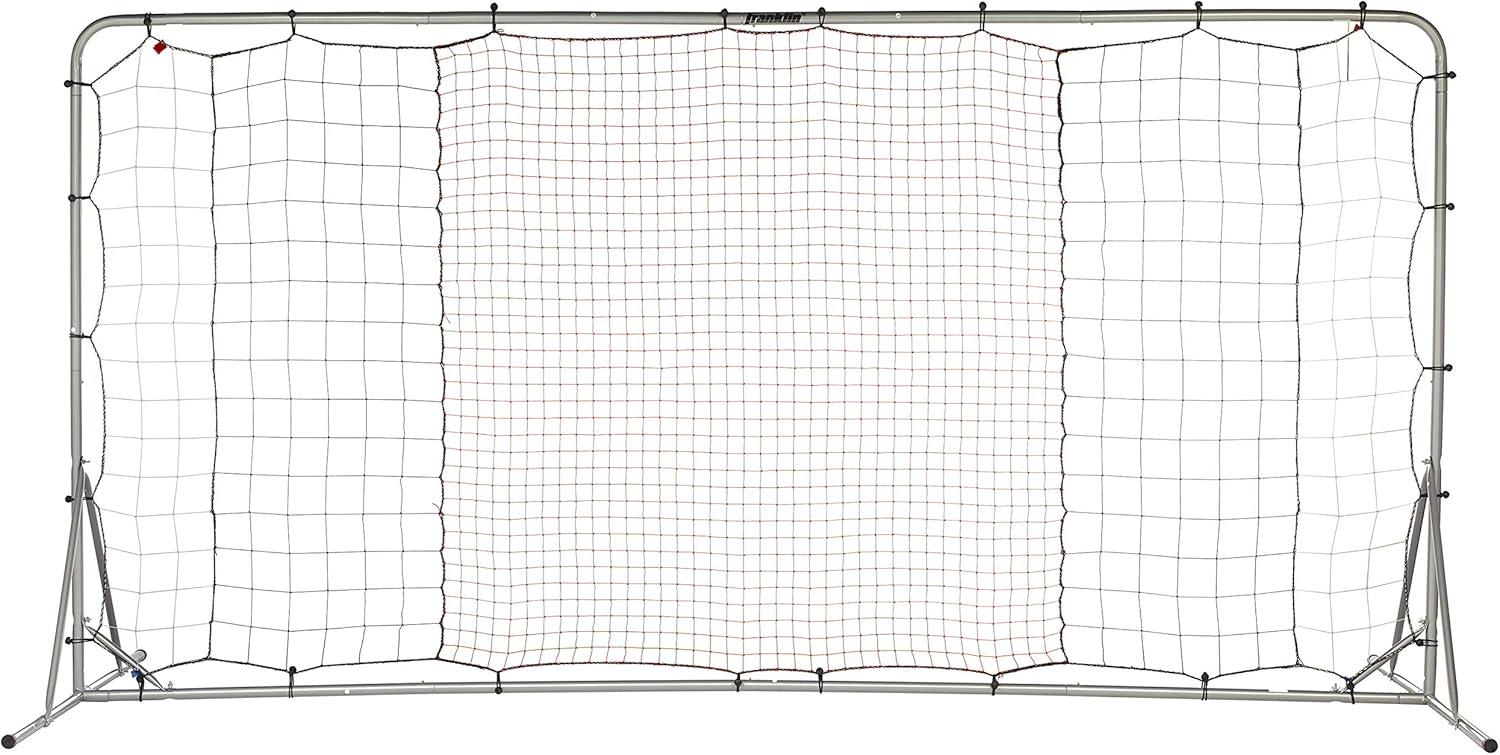 imageFranklin Sports Soccer Rebounder Tournament Steel Rebounding Net Perfect for Backyard Practice and Training 12 x 6 ampamp 6 x 412 x 6 Silver