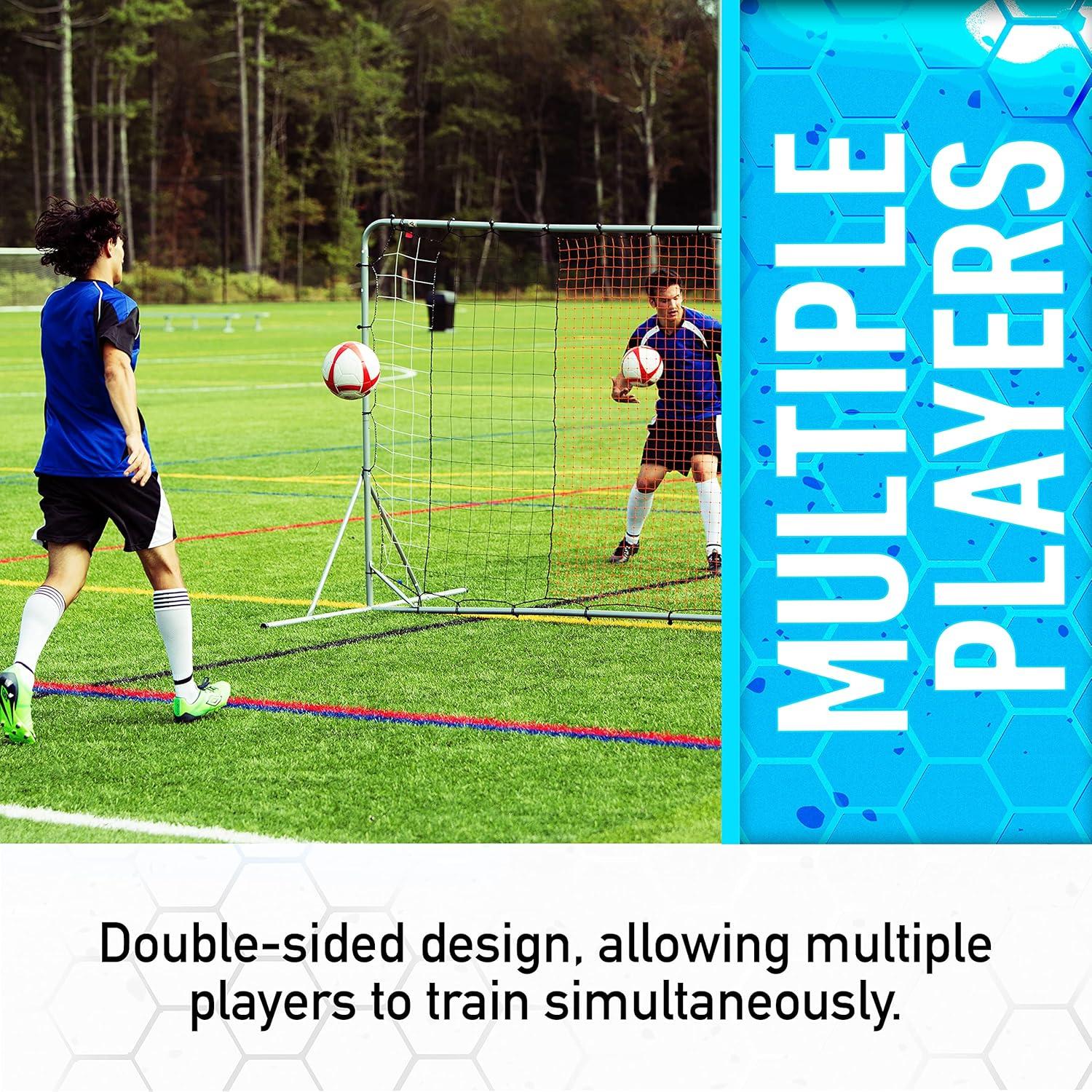 imageFranklin Sports Soccer Rebounder Tournament Steel Rebounding Net Perfect for Backyard Practice and Training 12 x 6 ampamp 6 x 412 x 6 Silver