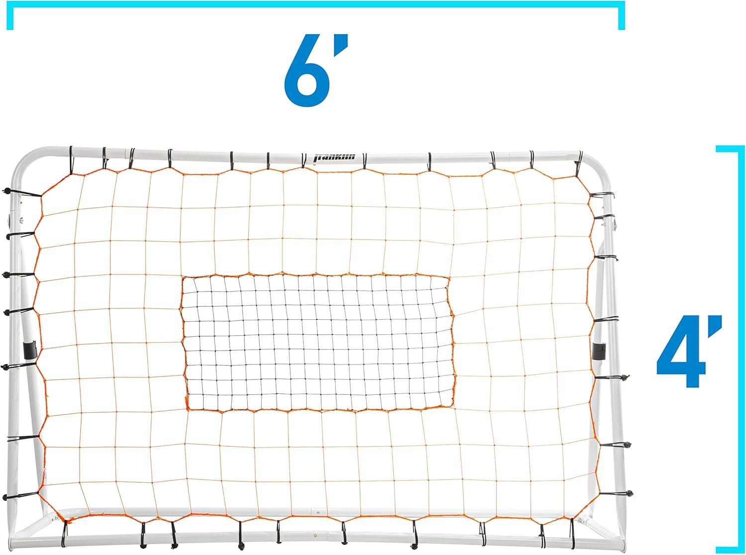 imageFranklin Sports Soccer Rebounder Tournament Steel Rebounding Net Perfect for Backyard Practice and Training 12 x 6 ampamp 6 x 46 x 4 White
