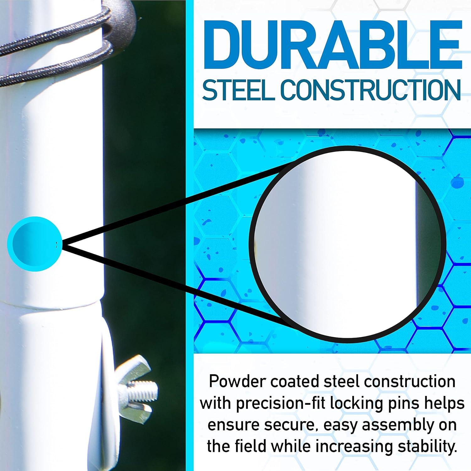 imageFranklin Sports Soccer Rebounder Tournament Steel Rebounding Net Perfect for Backyard Practice and Training 12 x 6 ampamp 6 x 46 x 4 White