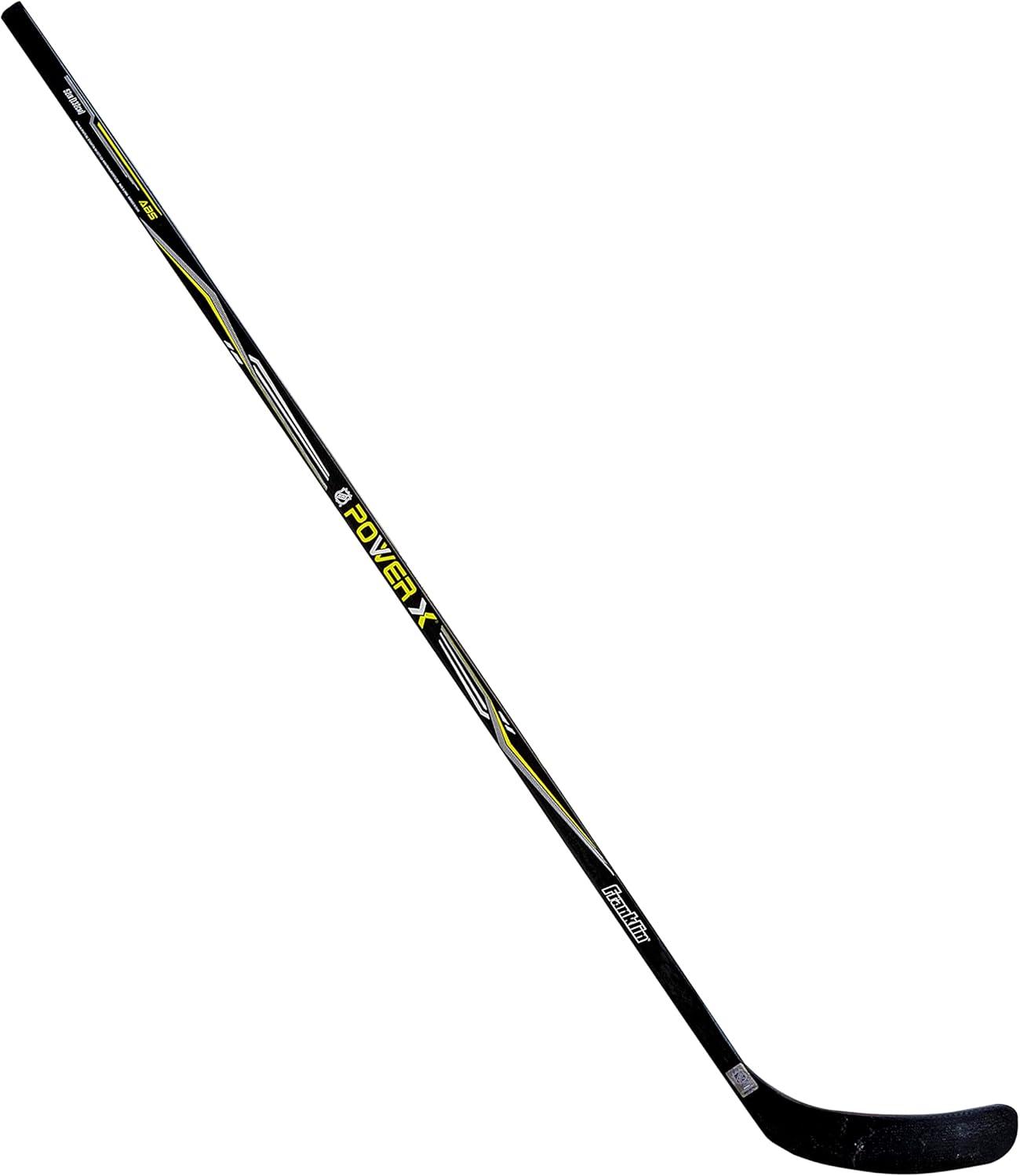 imageFranklin Sports Street Hockey Sticks Ambush Junior Street Hockey Stick Wood and Fiberglass Shaft ABS Blade One Piece Stick 46quot 52quot 58quotBlackYellow Power