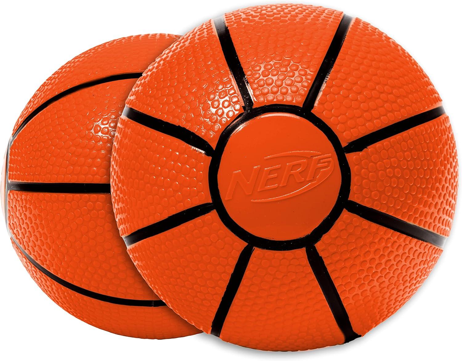 imageNerf Basketball Hoop Set Pro Hoop Mini Hoop Set with Mini Basketball Steel Rim Great for DunkingOrange Standard